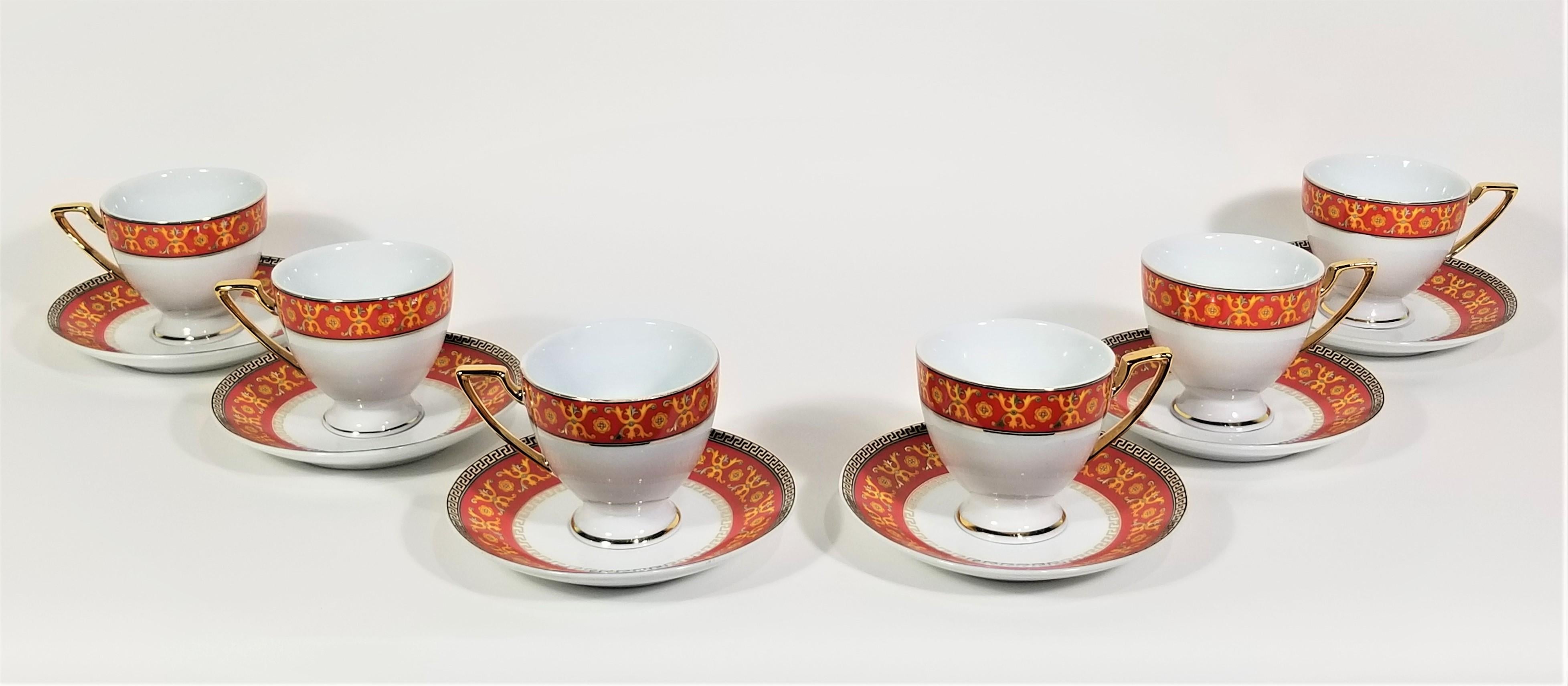 Tea Set by Imperial Greek Key Detail Mid Century 15 Piece For Sale 6