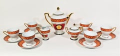 Tea Set by Imperial Greek Key Detail Mid Century 15 Piece