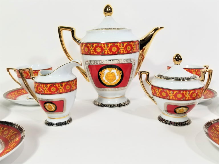Tea Set by Imperial Greek Key Design Mid Century 15 Piece For Sale at ...