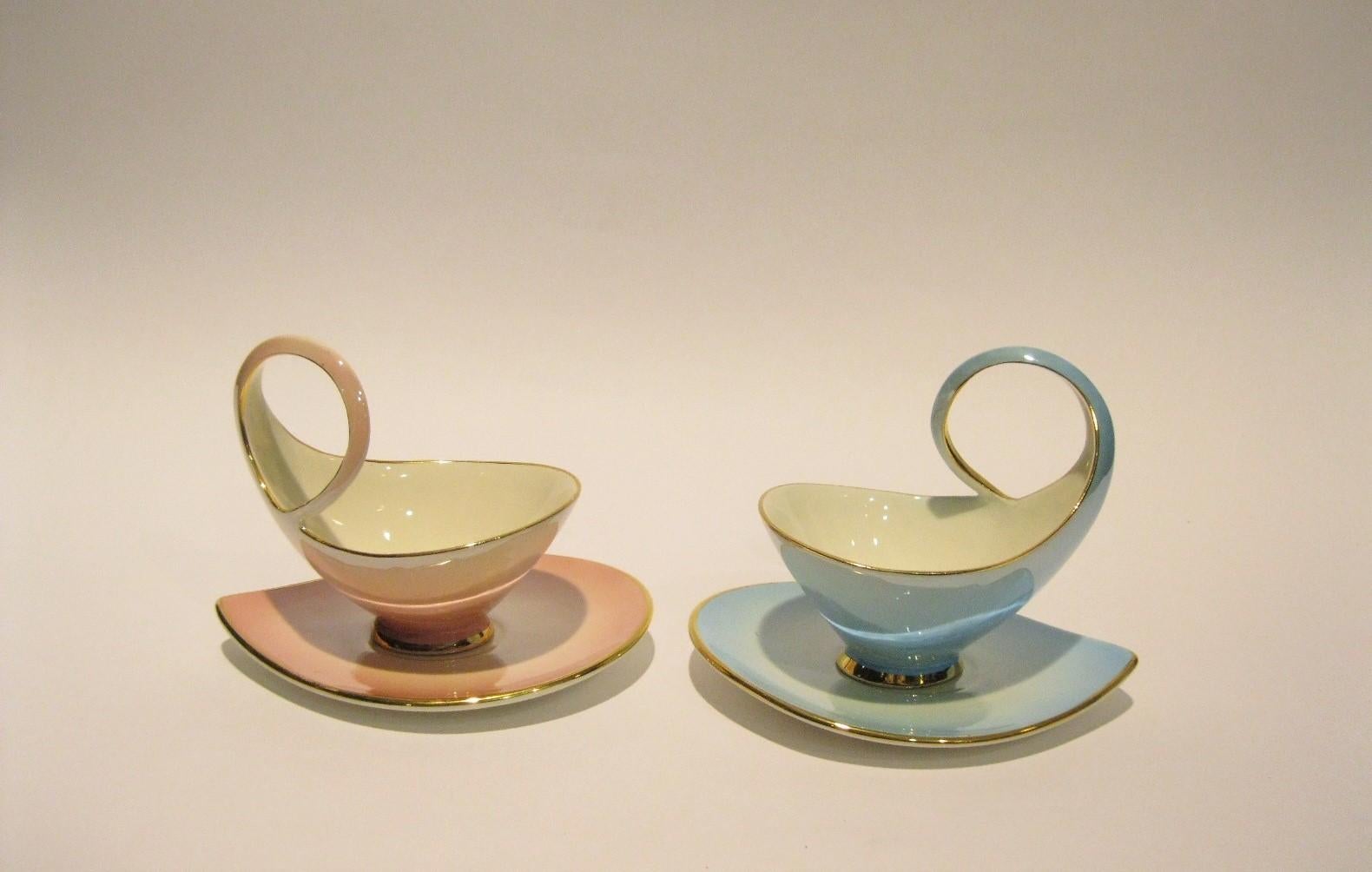 Fired Tea Set by Italo Casini, Sesto Fiorentino, Italy, circa 1950s
