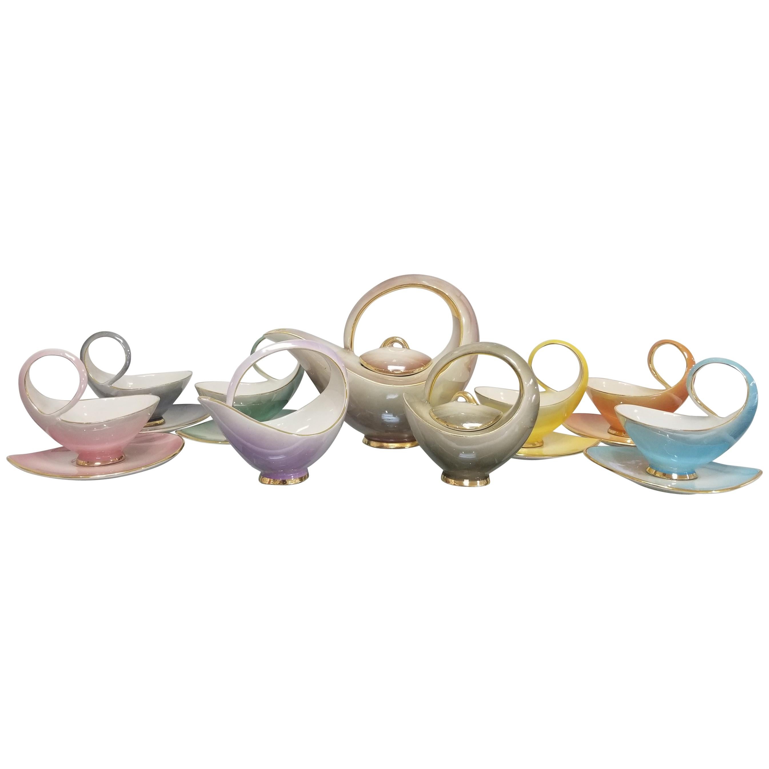 Tea Set by Italo Casini, Sesto Fiorentino, Italy, circa 1950s