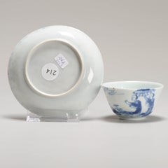 Tea Set Chinese Porcelain Dish Cornelis Pronk ‘Dame Au Parasol’ Pattern, 18th C.