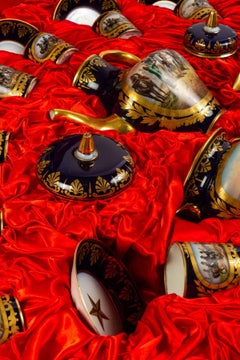 Tea Set in Blue Sèvres Porcelain