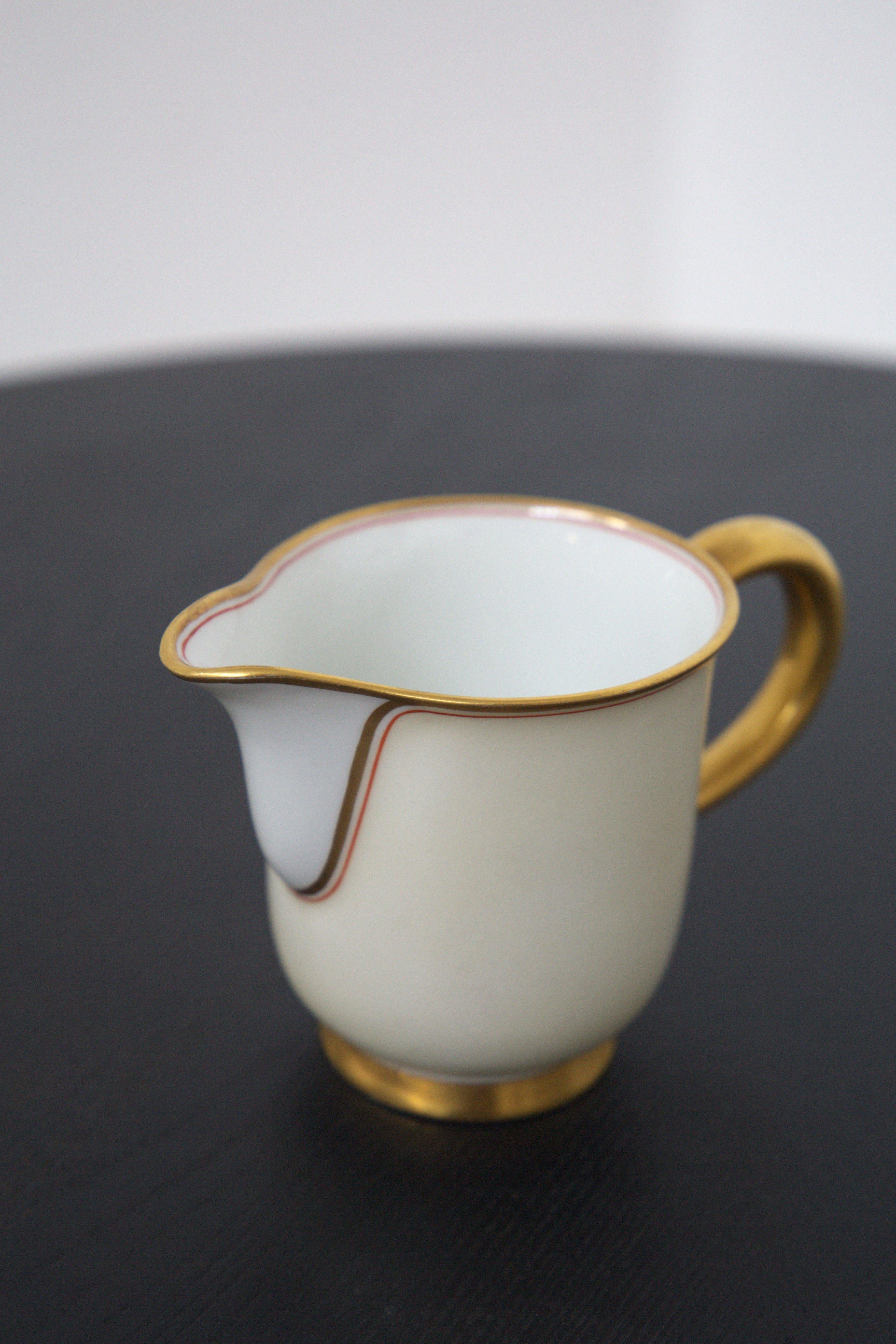 Tea Set in Ceramic and Pure Gold by Gio Ponti for Richard Ginori 7