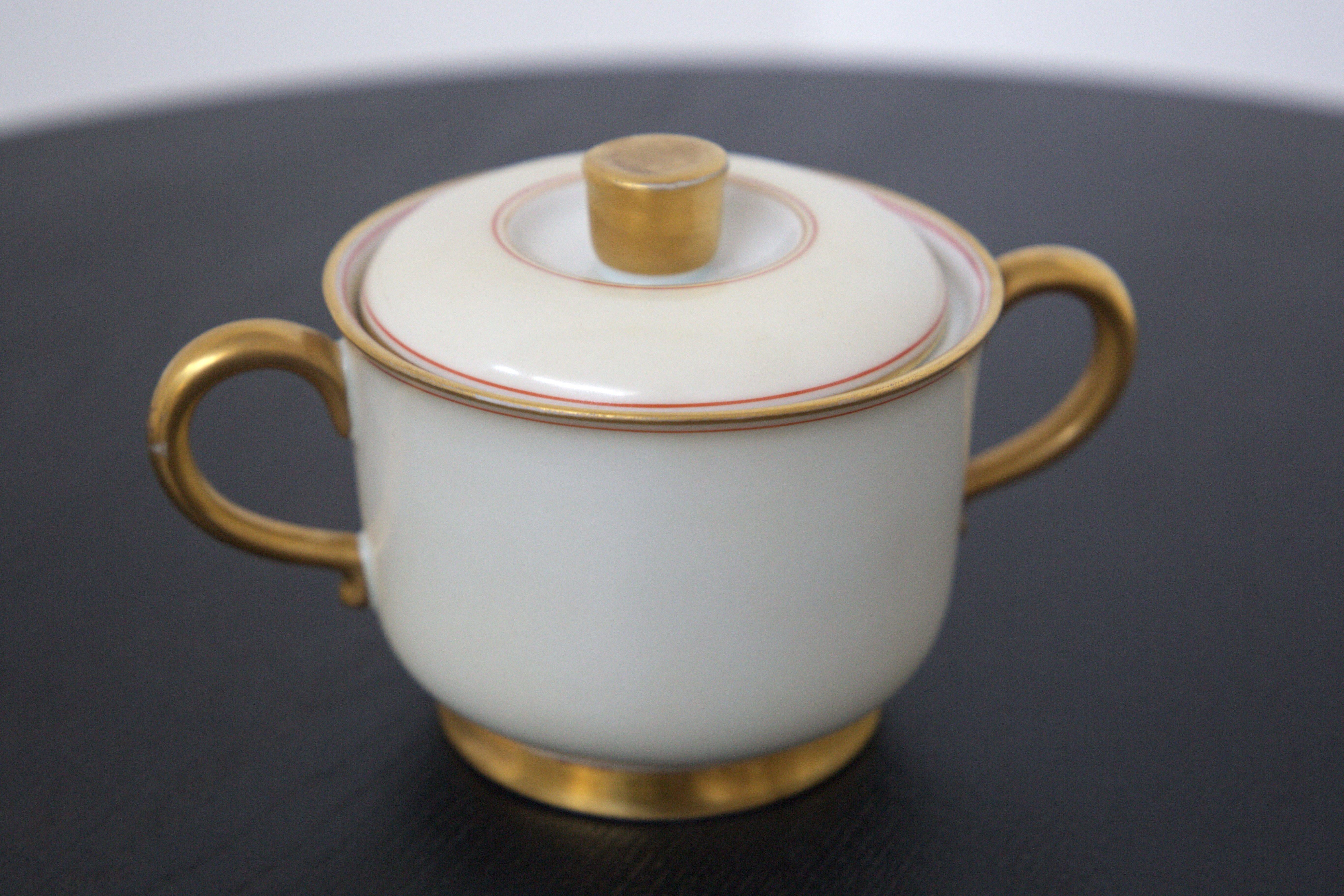 Tea Set in Ceramic and Pure Gold by Gio Ponti for Richard Ginori 11