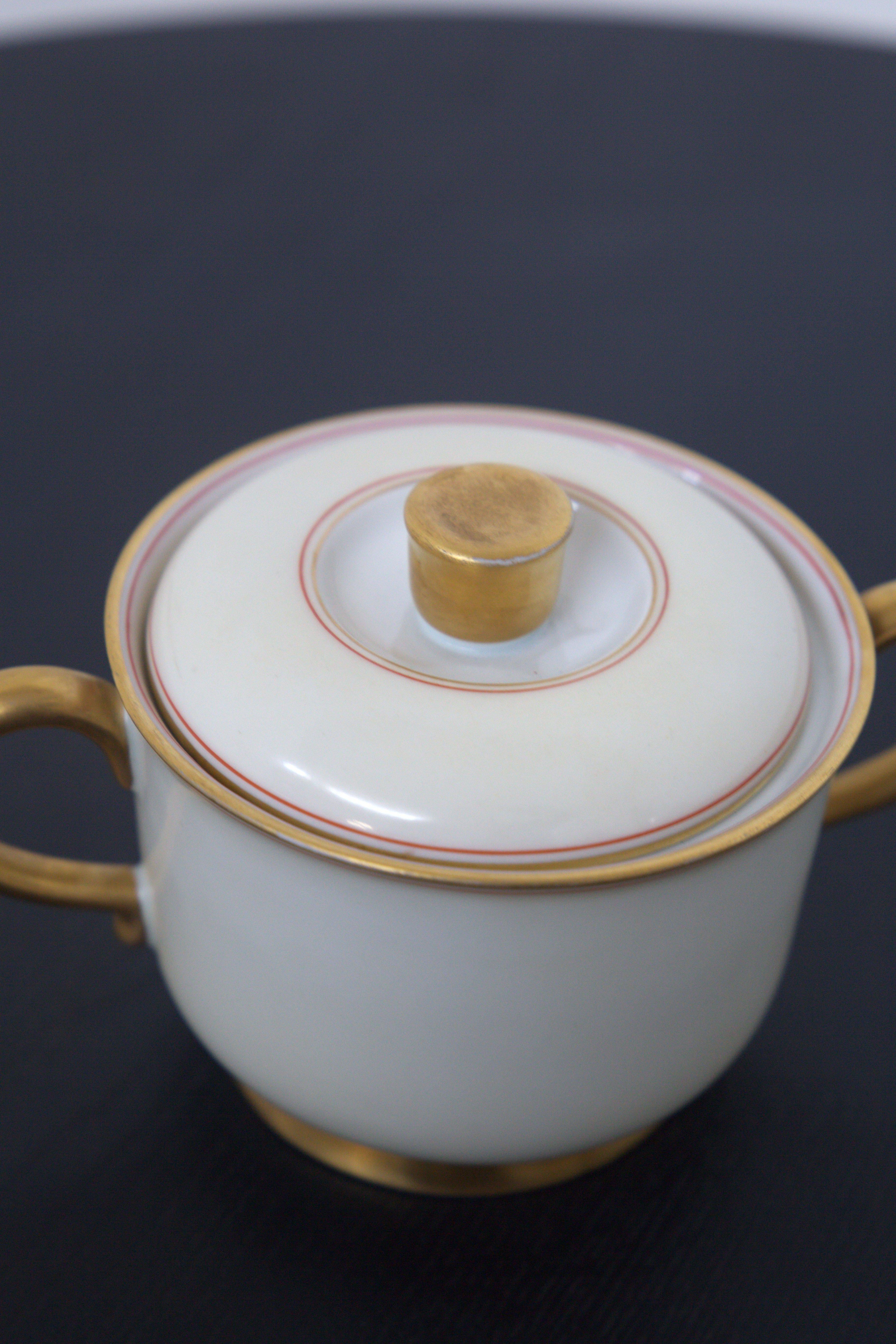 Tea Set in Ceramic and Pure Gold by Gio Ponti for Richard Ginori 12