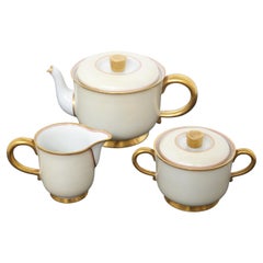 Tea Set in Ceramic and Pure Gold by Gio Ponti for Richard Ginori