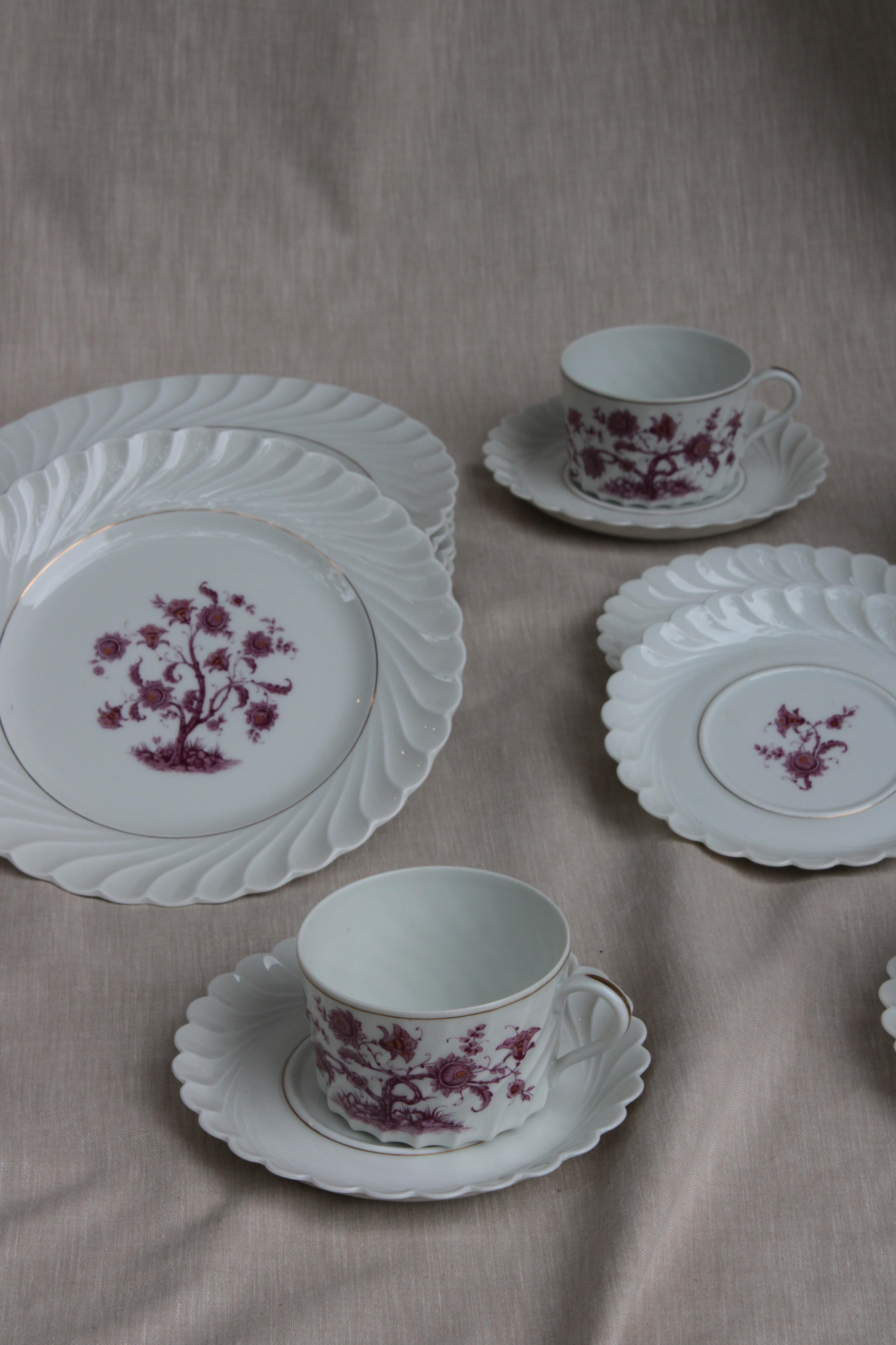 Tea Set in Limoges Porcelain, Marked Haviland, France Sec, xx 5