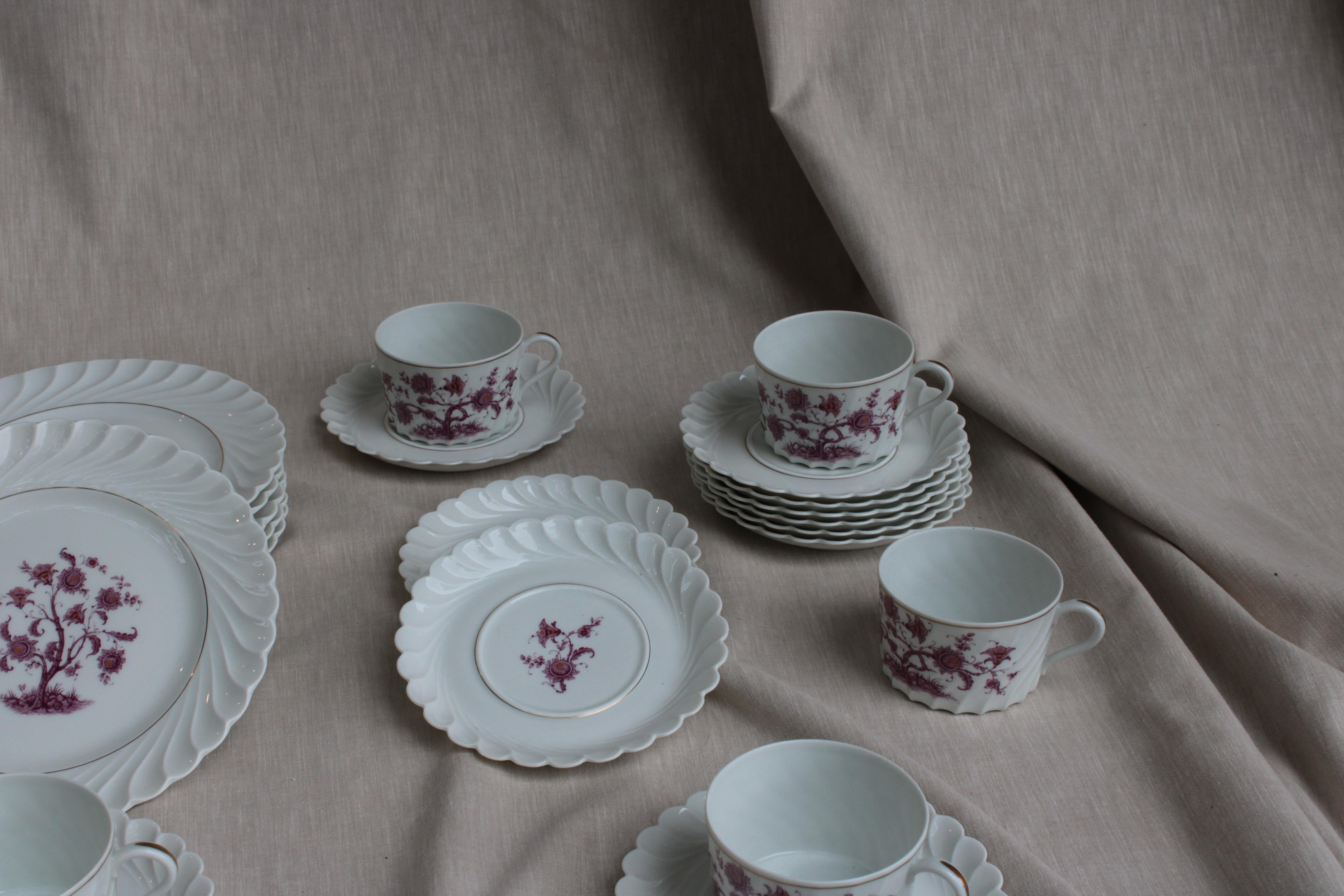 Hand-Painted Tea Set in Limoges Porcelain, Marked Haviland, France Sec, xx