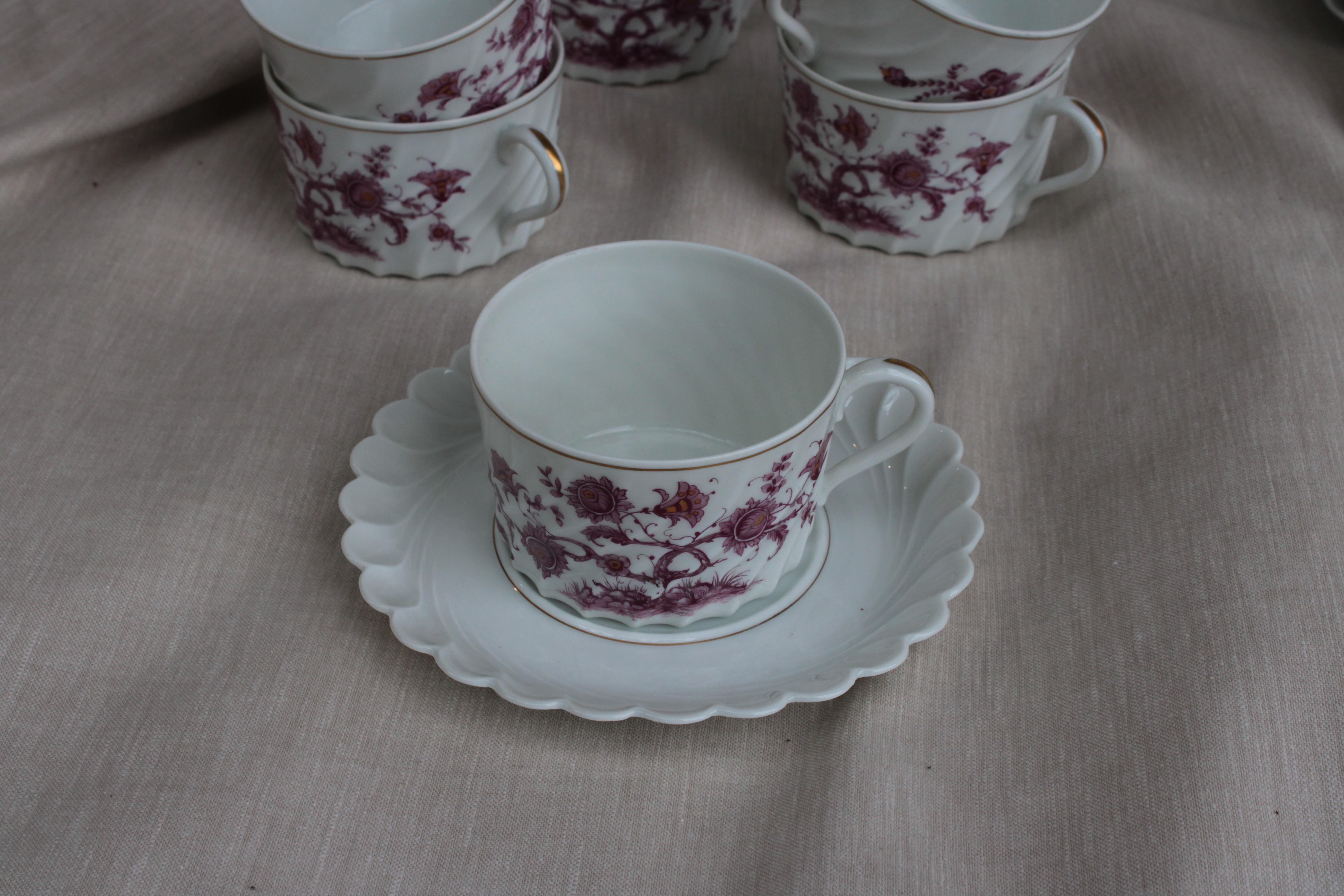 Tea Set in Limoges Porcelain, Marked Haviland, France Sec, xx 2