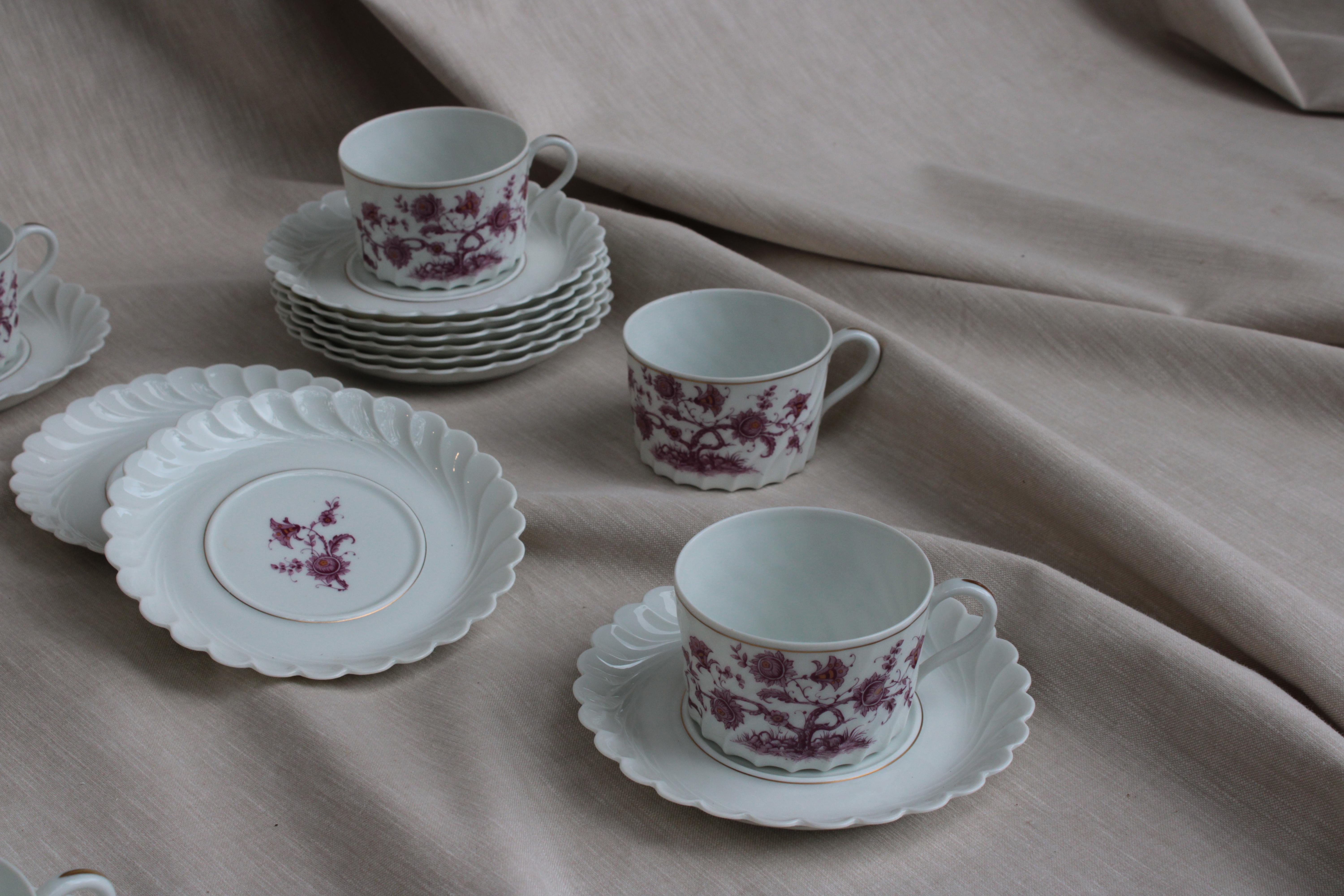 Tea Set in Limoges Porcelain, Marked Haviland, France Sec, xx 3