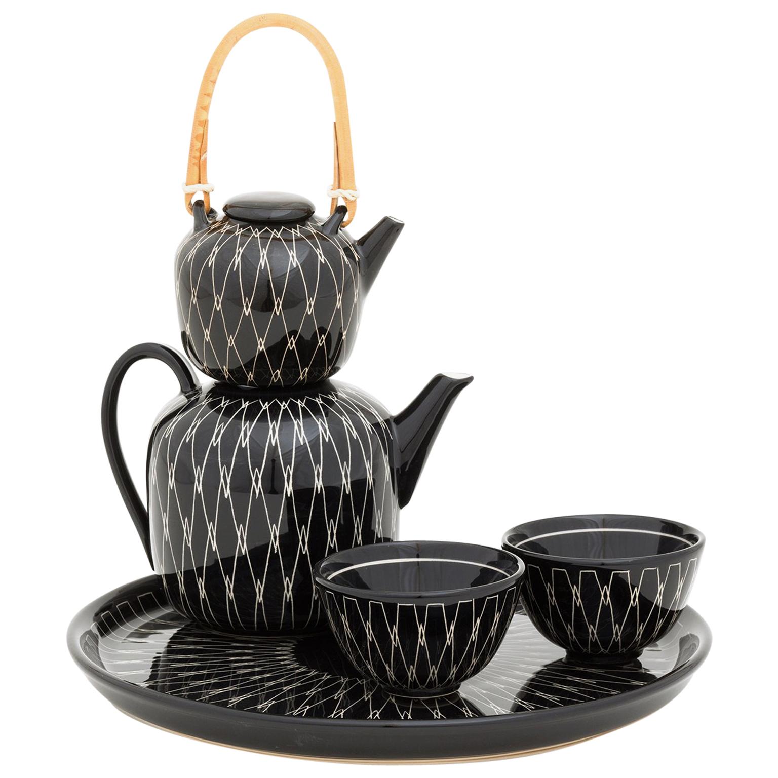 Tea Set Mid-Century Modern Design by Hedwig Bollhagen MFR emerged from Bauhaus For Sale