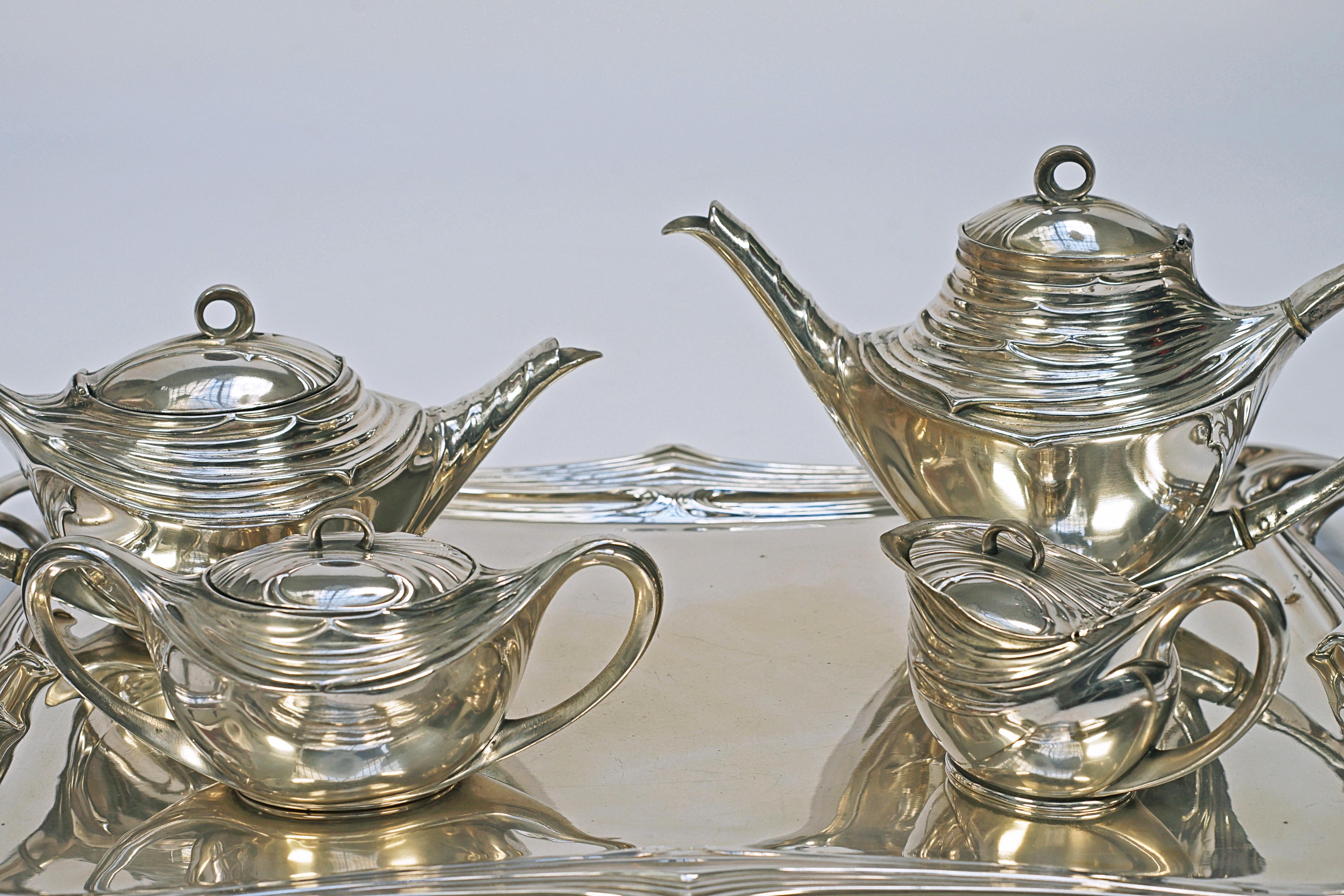 Art Nouveau Tea set model 149 by WMF For Sale