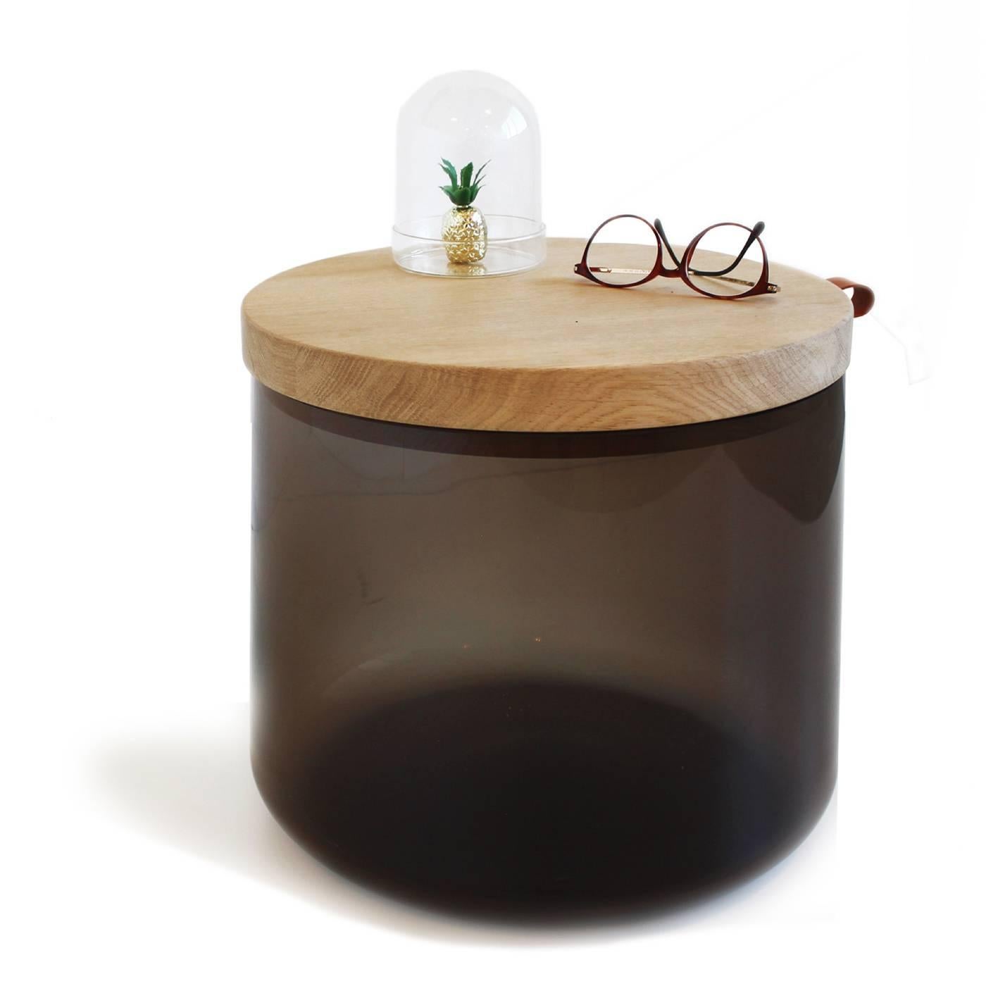 italien Table basse en verre fumé à thé en vente