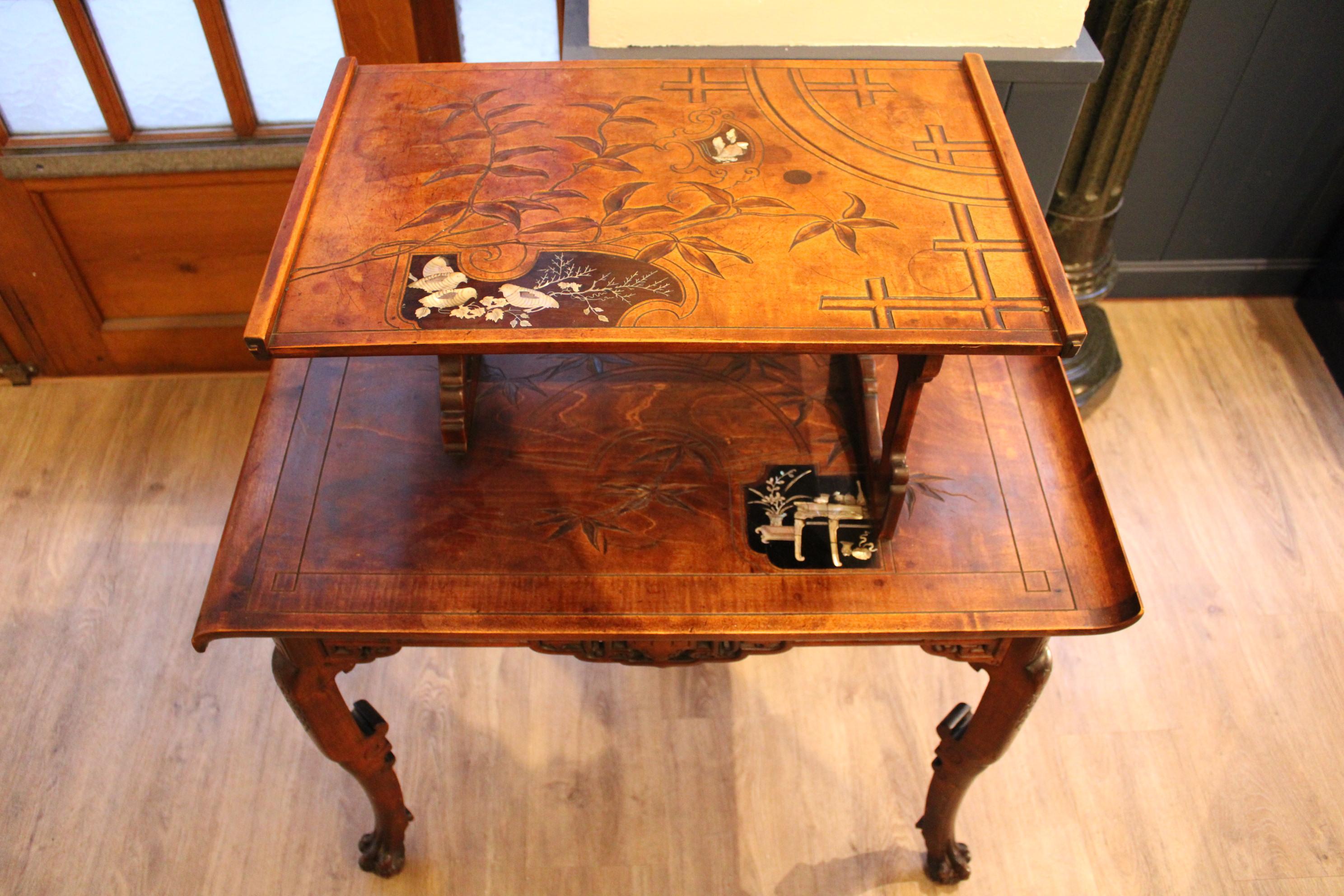 Tea Table by Gabriel Viardot, France, 19th Century In Good Condition For Sale In Paris, FR