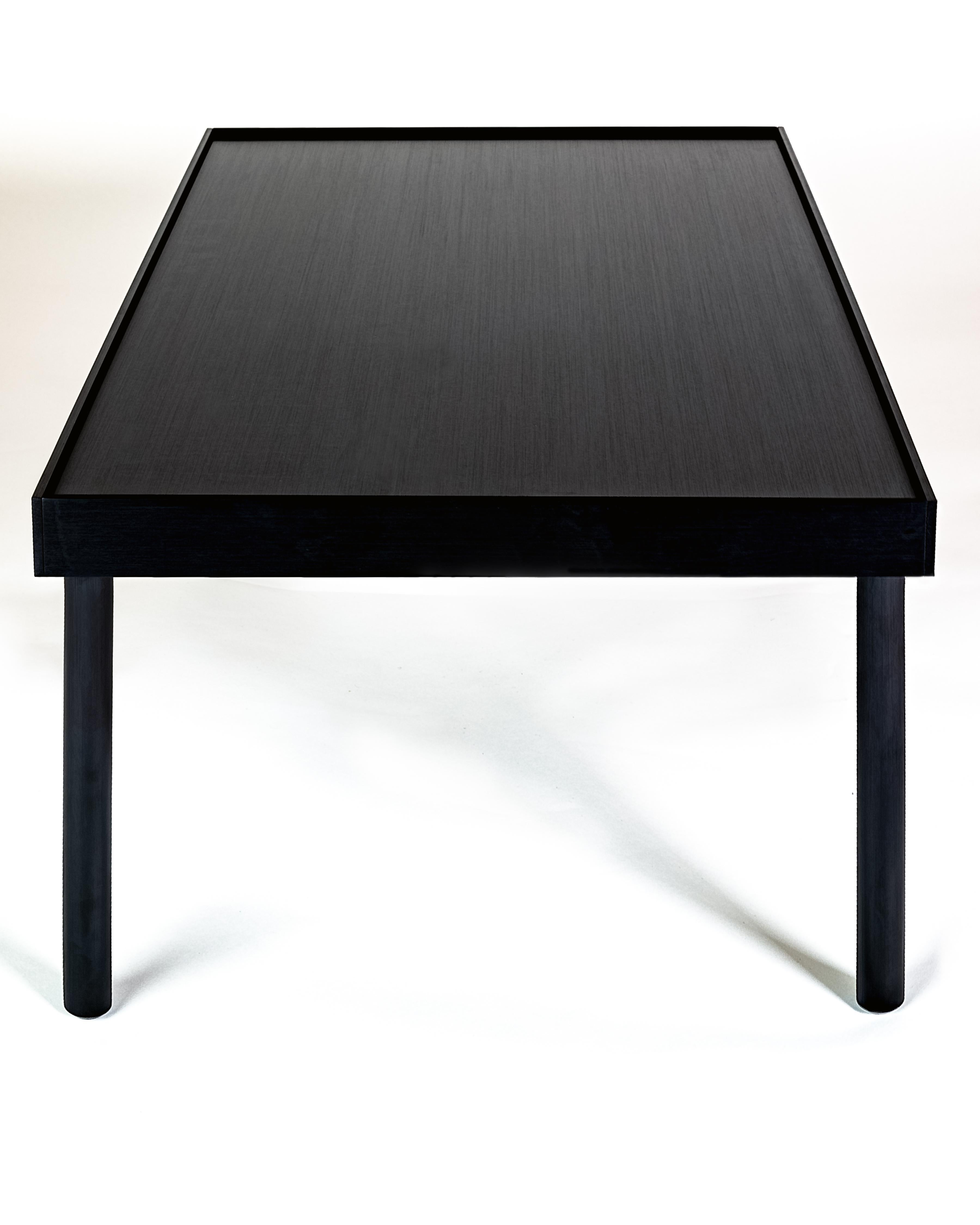 Contemporary Tea Table in Brushed and Anodized Aluminum by Jonathan Nesci For Sale