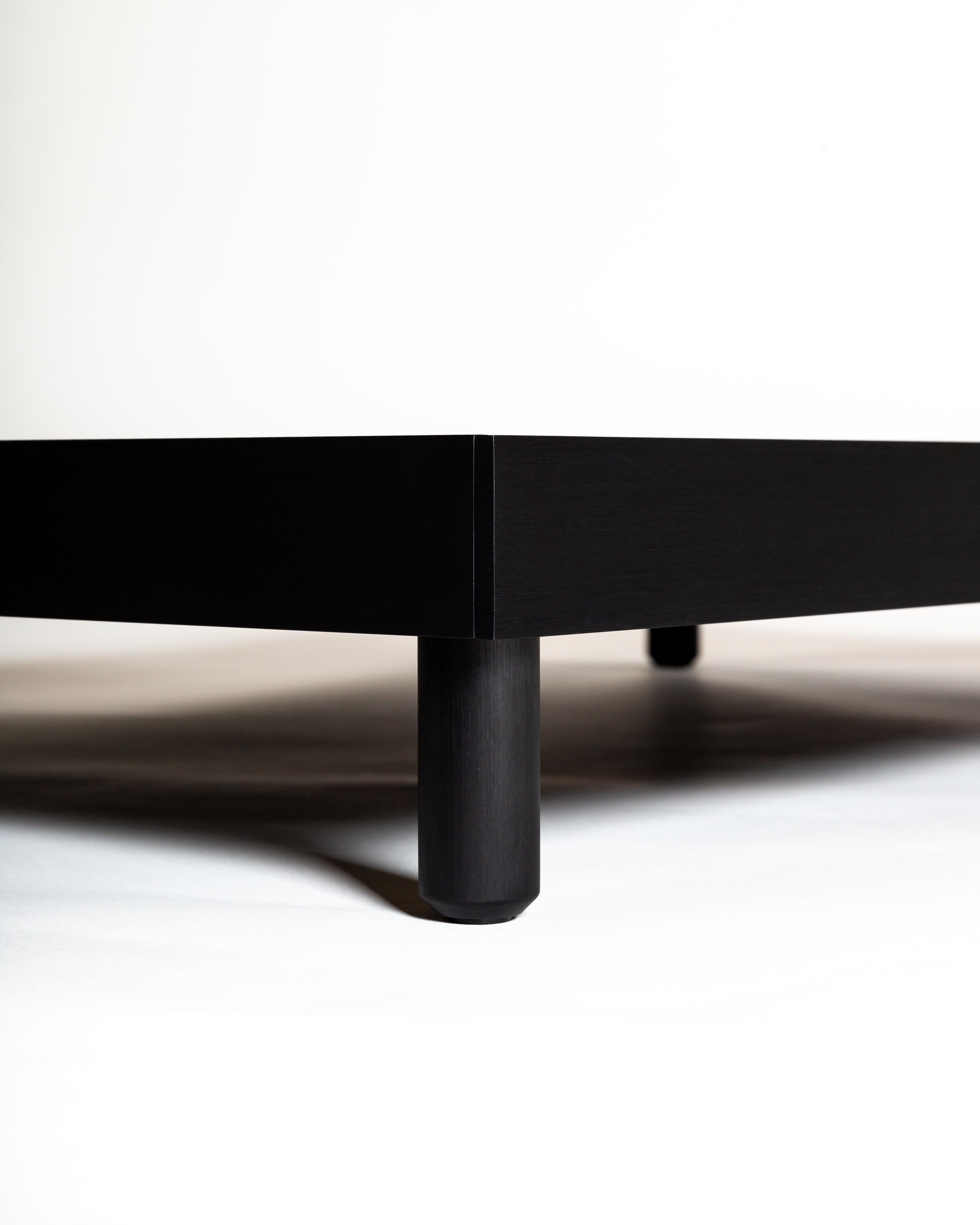 Tea Table in Brushed and Anodized Aluminum by Jonathan Nesci For Sale 2