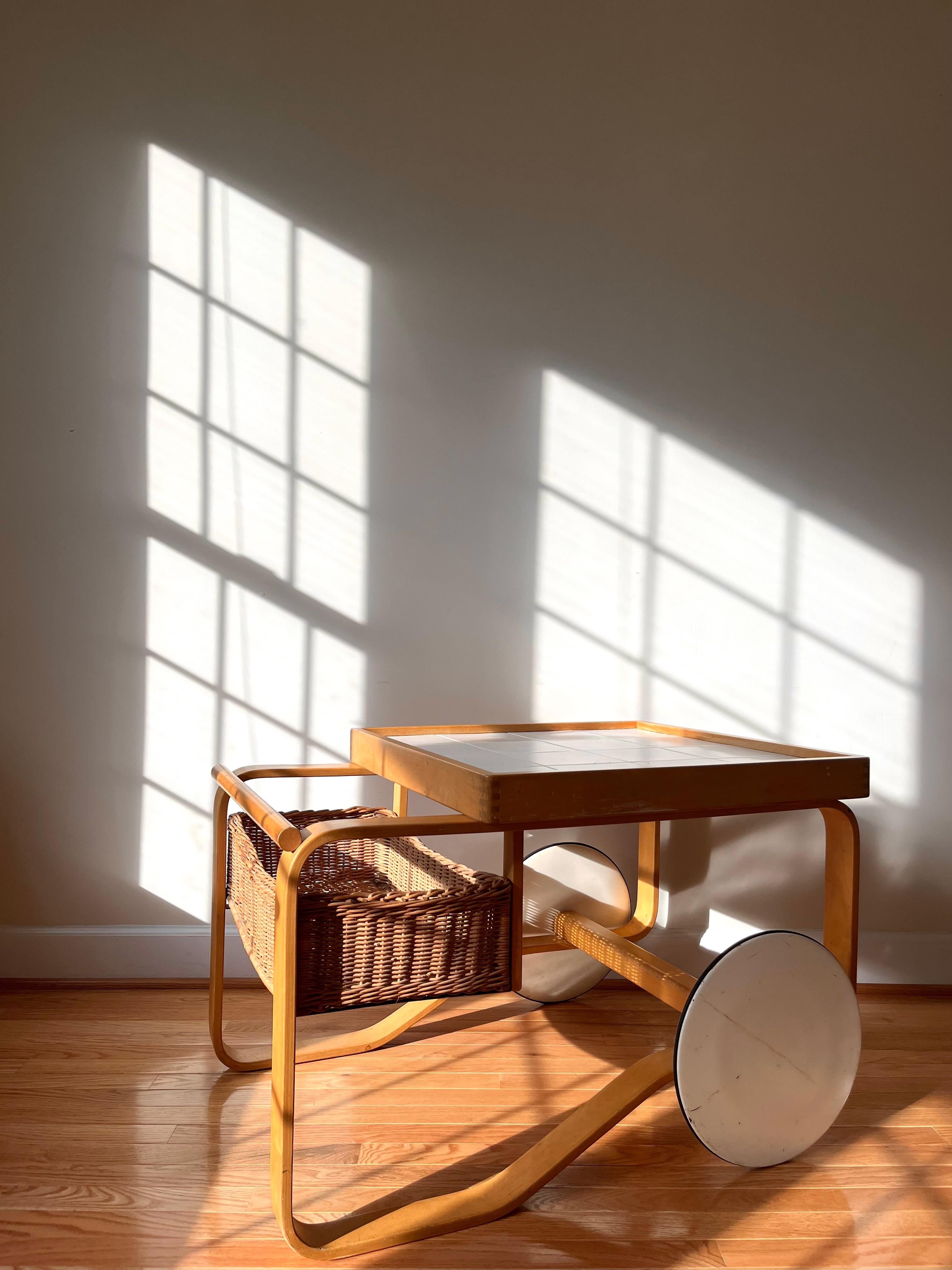 Mid-Century Modern Chariot à thé 900 par Alvar Aalto+Aalto pour Artek, Modèle No. en vente