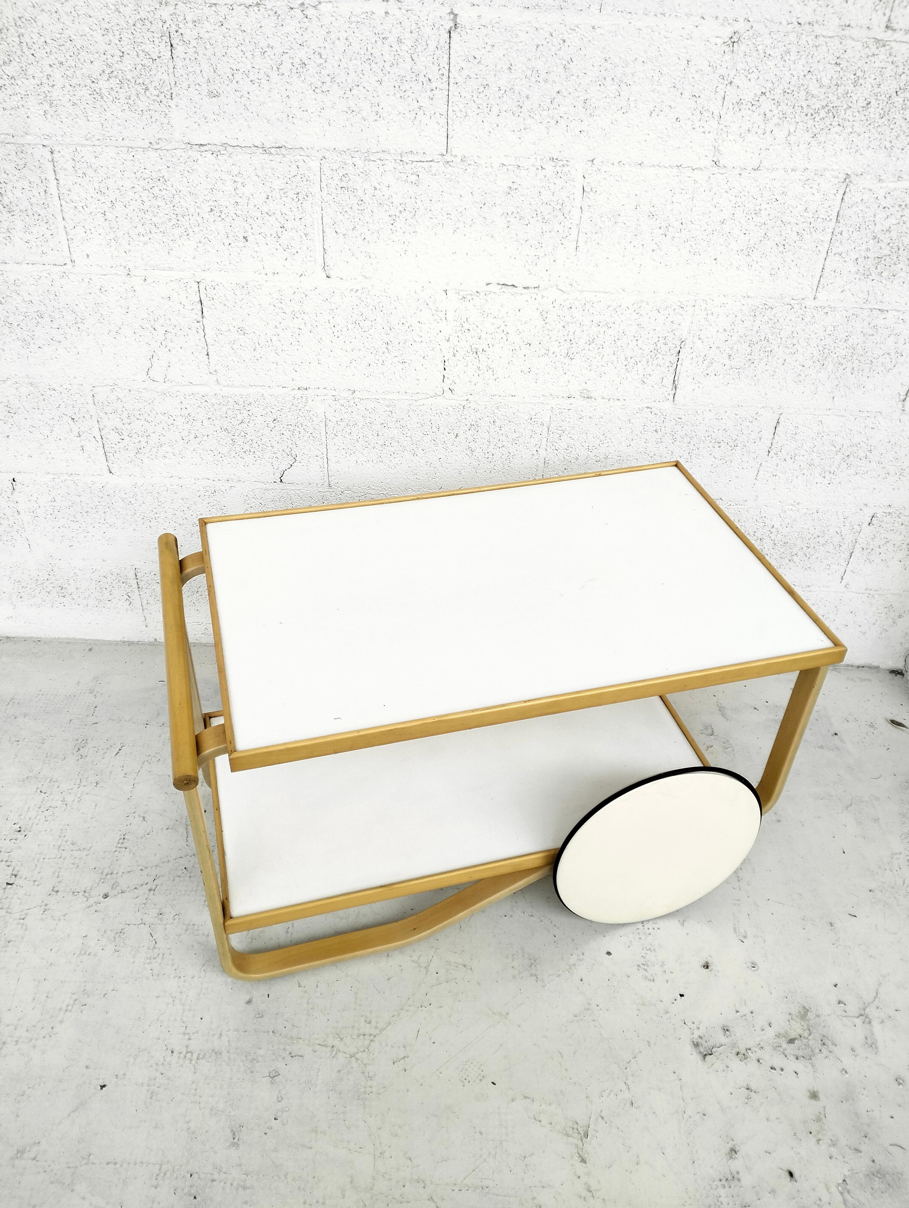 Tea trolley 901 model attributed to Alvar Aalto for Artek 60s 5