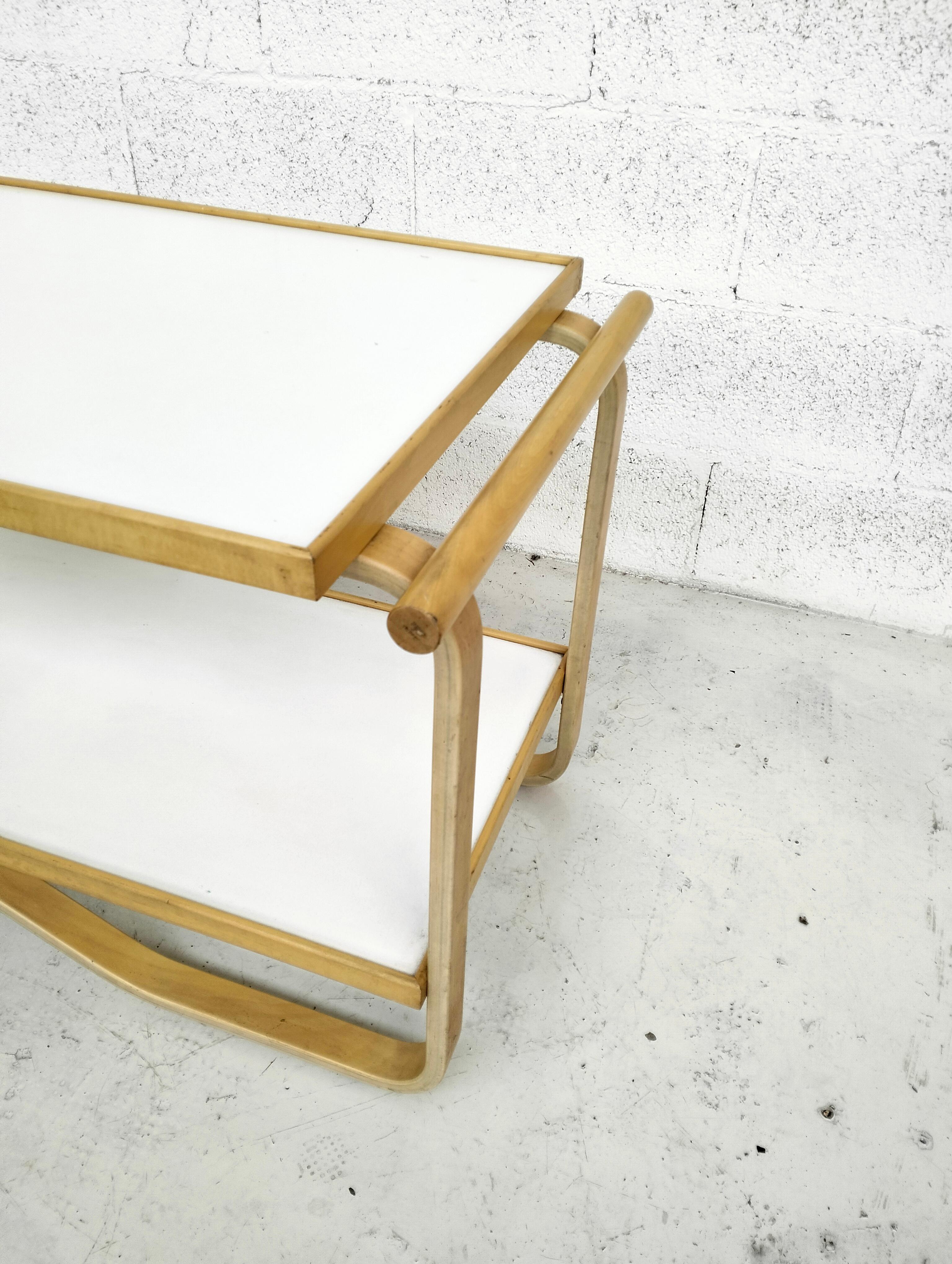 Birch Tea trolley 901 model attributed to Alvar Aalto for Artek 60s