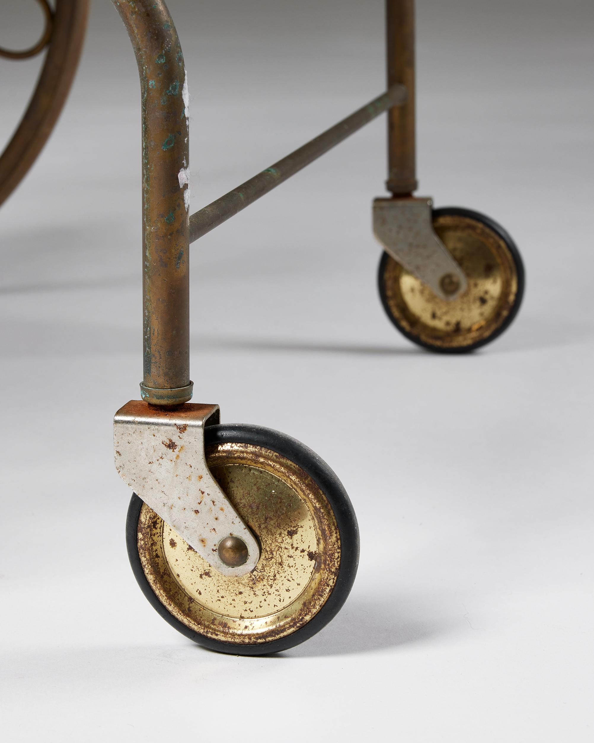 1950s Swedish Metal Tea Trolley for Svenskt Tenn – Mid-Century Design For Sale 6