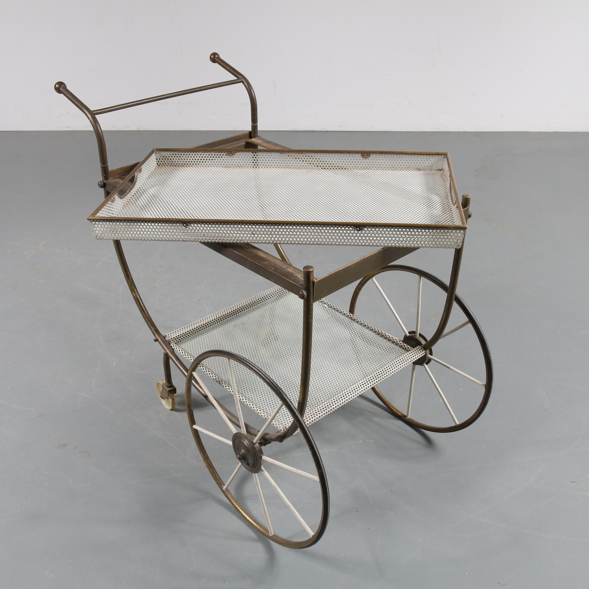 Tea Trolley by Svenskt Tenn, Sweden, 1950 For Sale 3