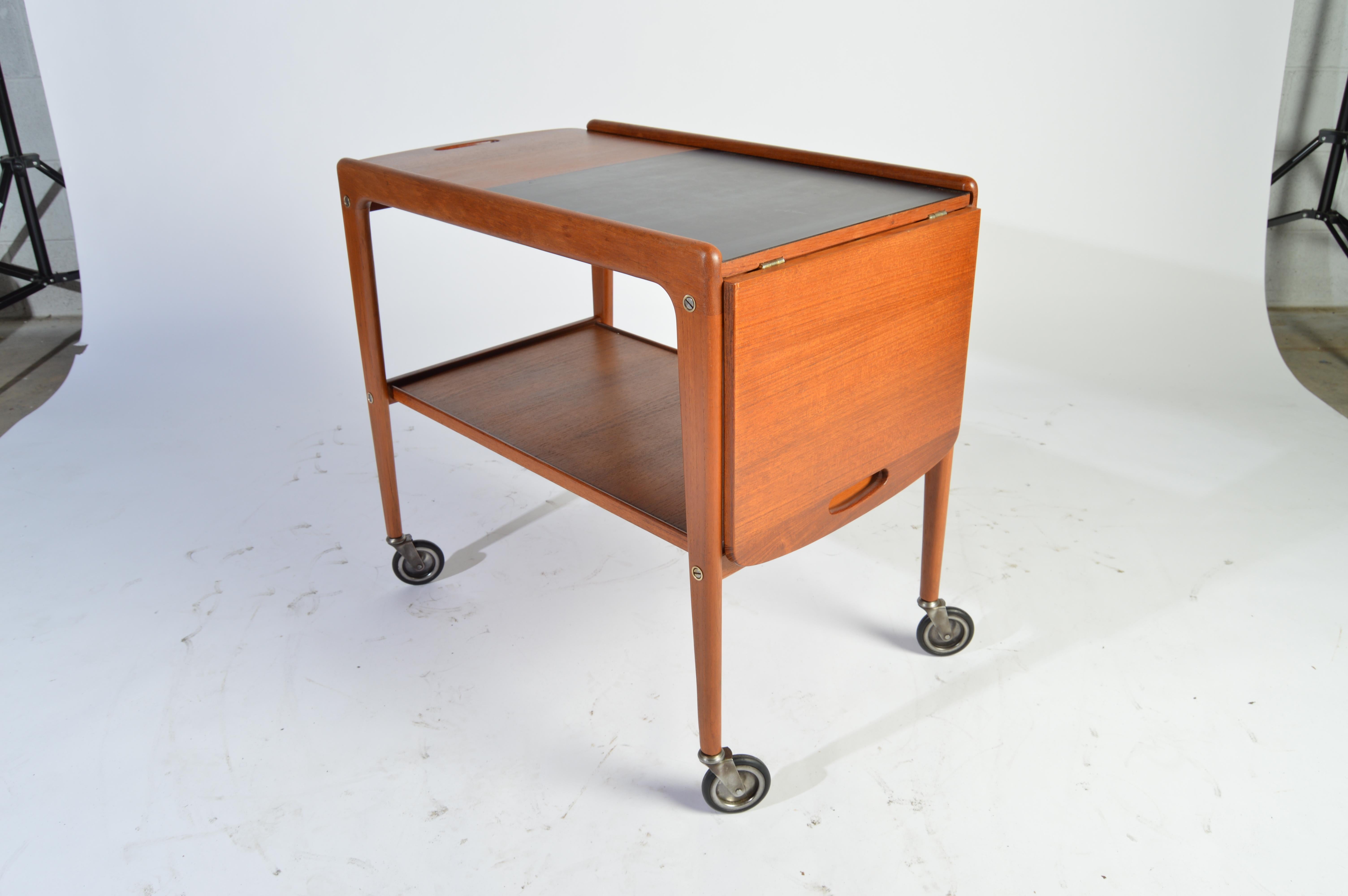 Mid-20th Century Tea Trolley or Bar Cart designed by Yngve Ekstrom, Sweden, 1956