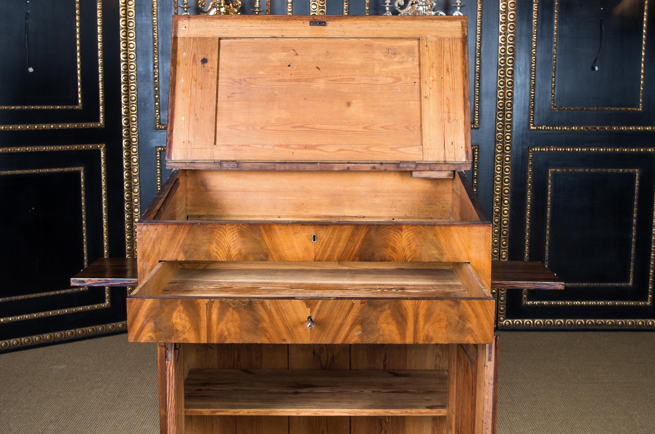 Teachers Writing Desk Biedermeier Pyramids Mahogany, circa 1825-1830 7