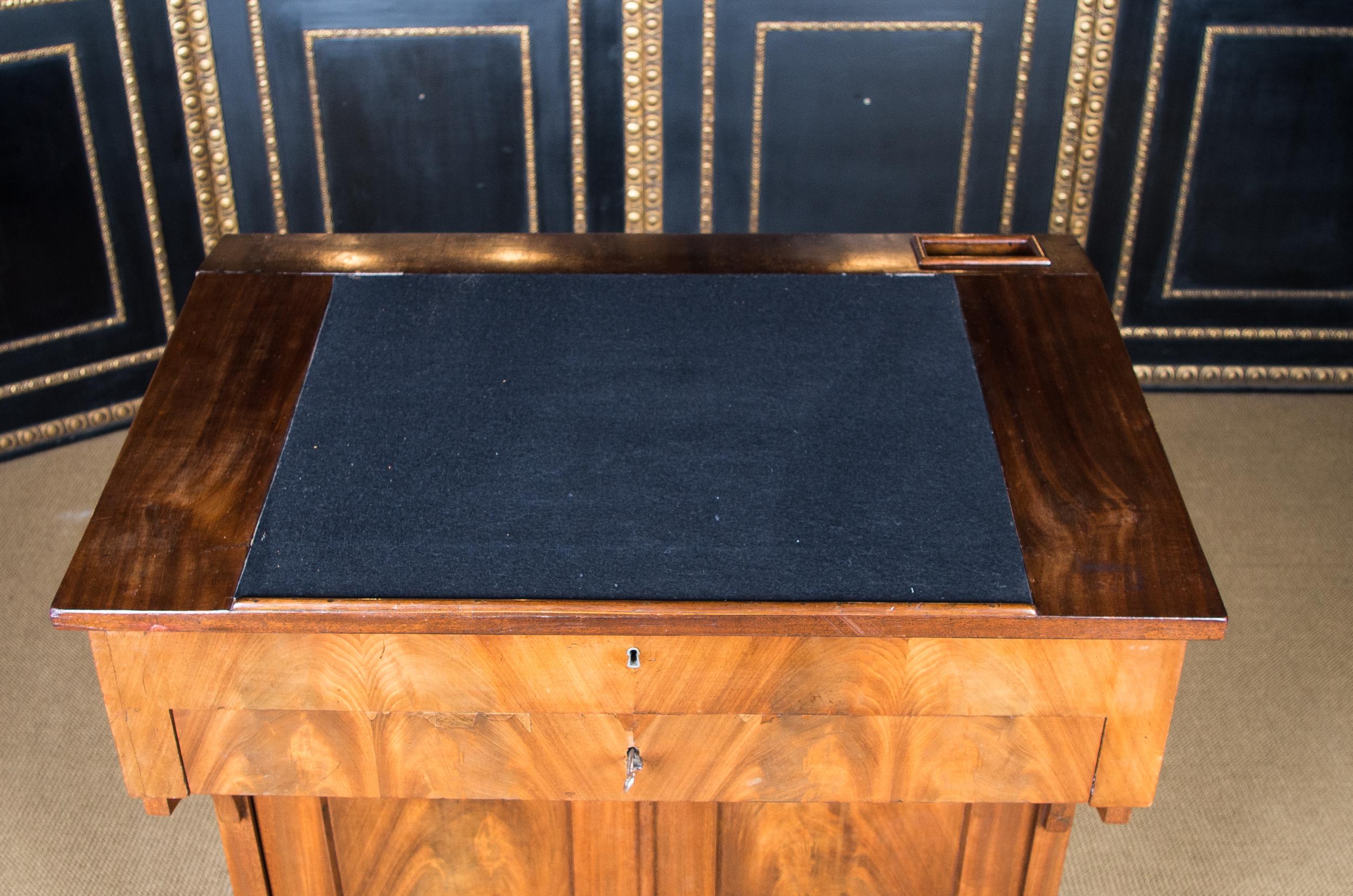 Teachers Writing Desk Biedermeier Pyramids Mahogany, circa 1825-1830 1