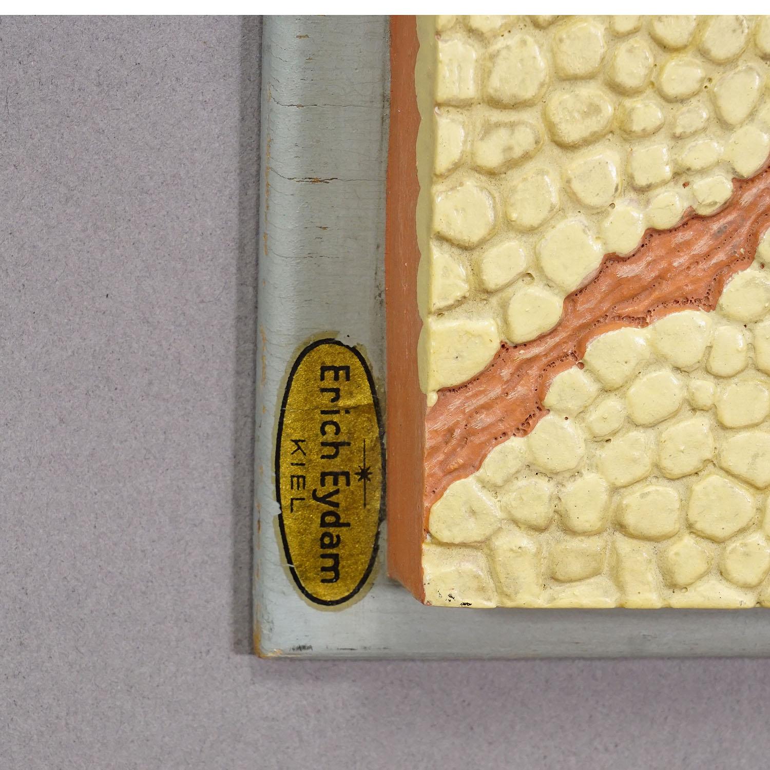 Mid-20th Century Teaching Aid Showpiece - Structure of the Human Skin, Resin on Wood 1950s For Sale