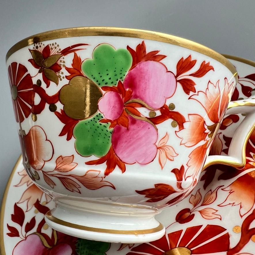 Porcelain Teacup Flight Barr & Barr, Regency Imari Pattern, ca 1815 (2) For Sale
