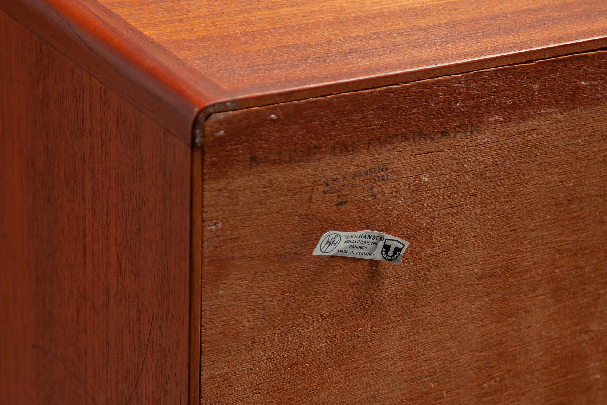 Teak 1950s Made in Denmark Dressoir, Sideboard Designed by HP Hansen 1