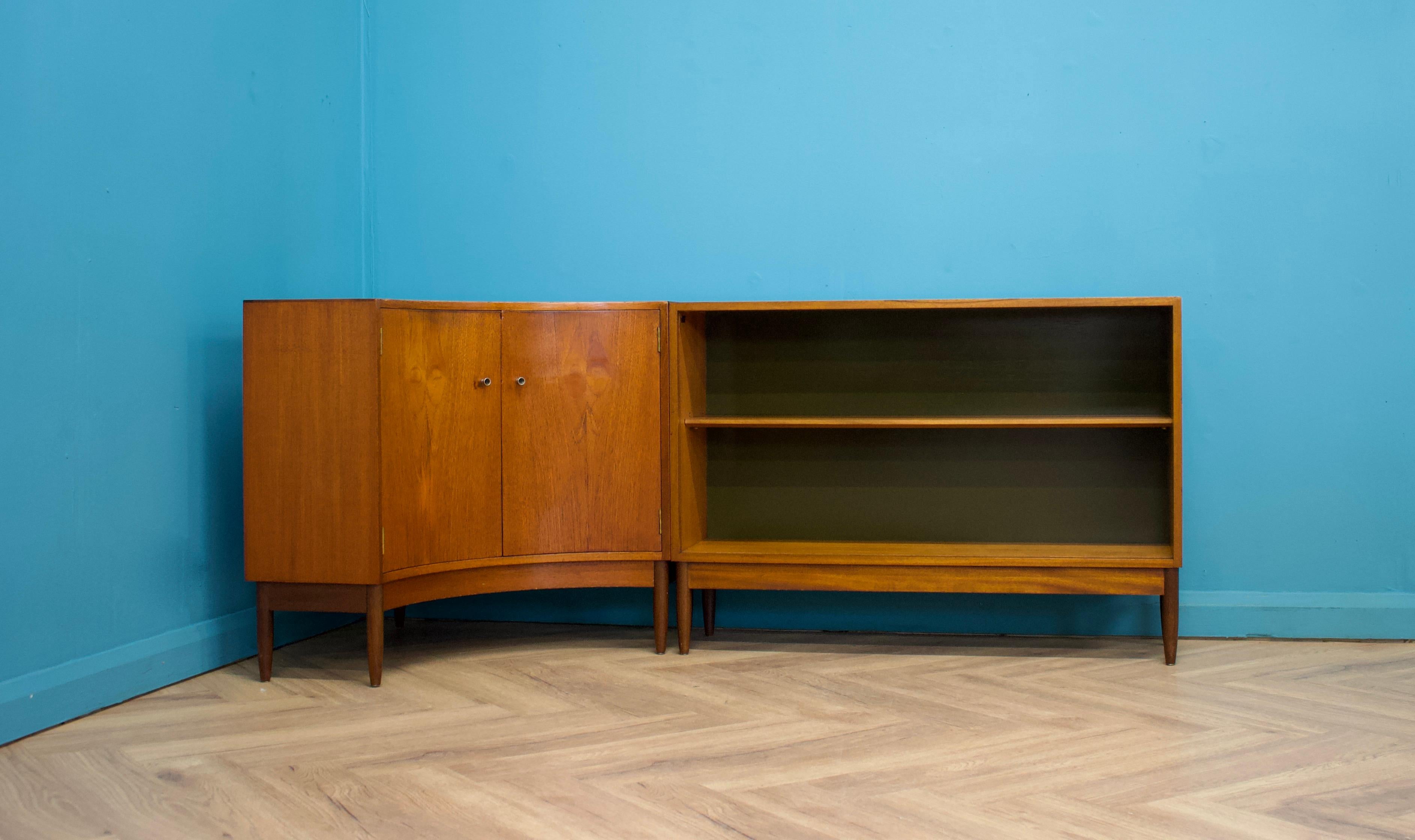 Mid-Century Modern Teak 2-Piece Corner Unit Bookcase from Greaves and Thomas, 1960s