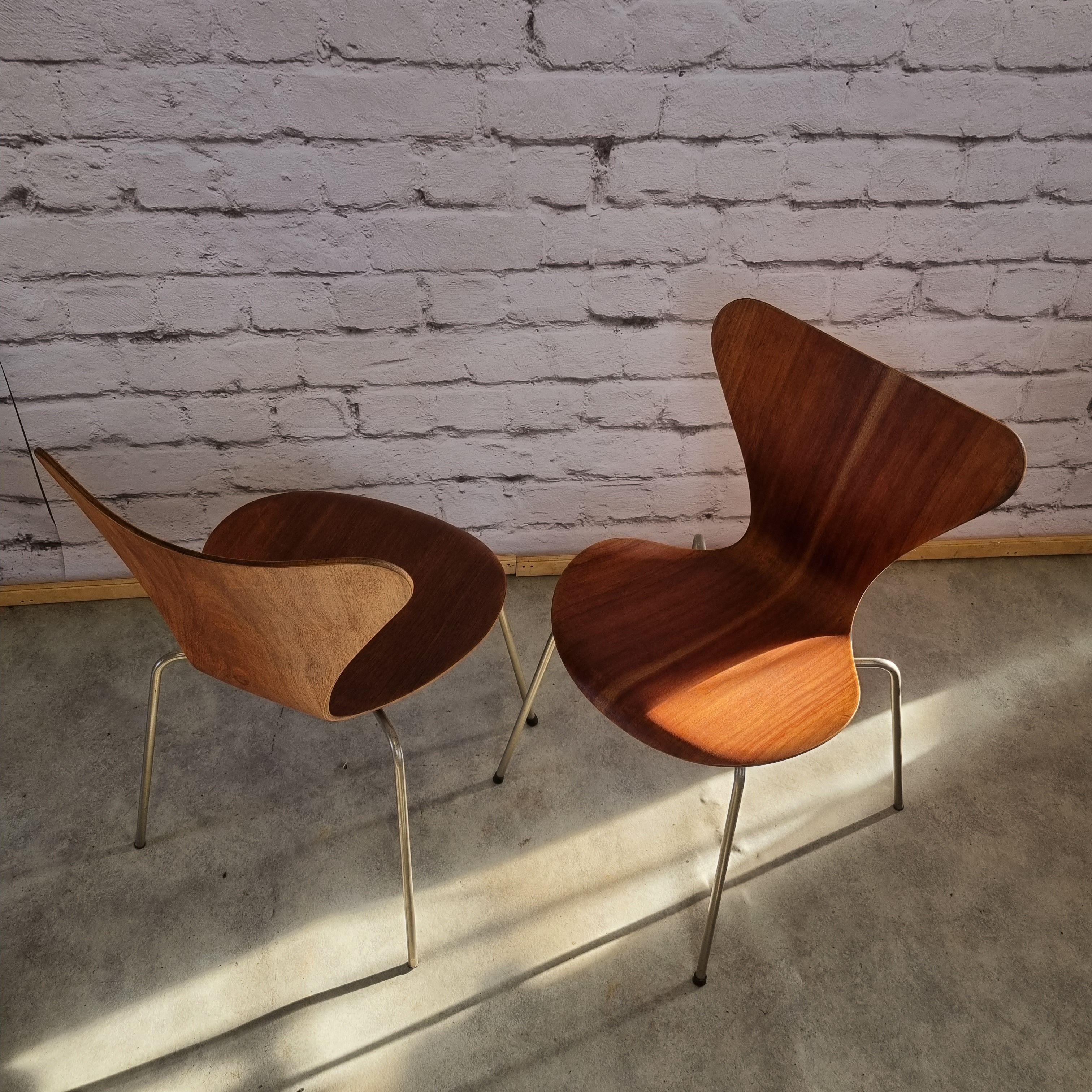 Teak 3107 Dining Chairs by Arne Jacobsen for Fritz Hansen, Set of 2, 1960s 8