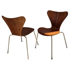 Teak 3107 Dining Chairs by Arne Jacobsen for Fritz Hansen, Set of 2, 1960s
