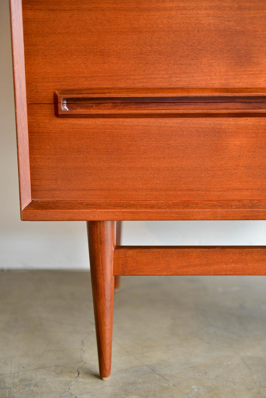 Teak 4-Drawer Cabinet by Erik Worts, Denmark, 1959 In Excellent Condition In Costa Mesa, CA