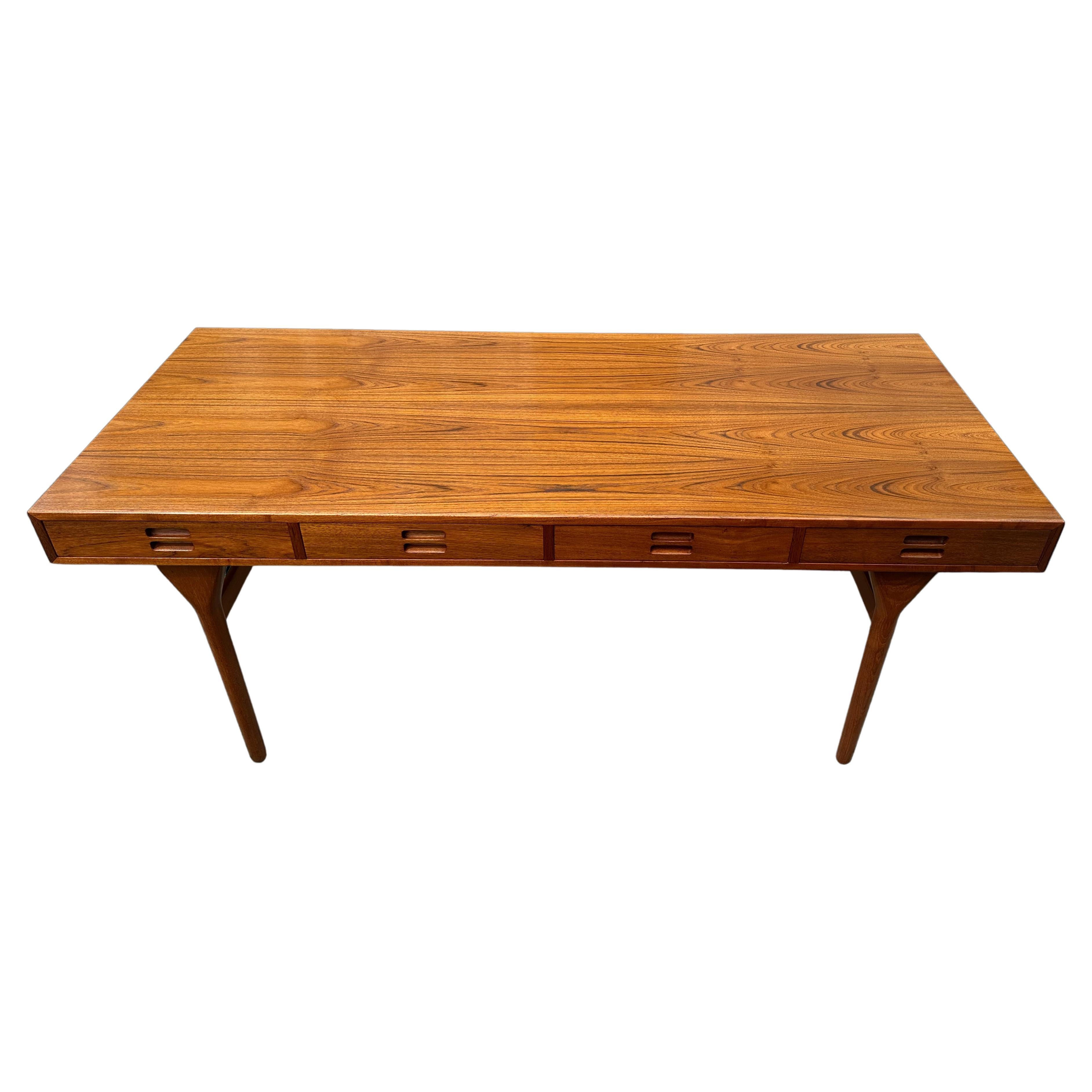 Teak 4 Drawer Desk/Writing Table by Nanna Ditzel for Soren Wiladsen