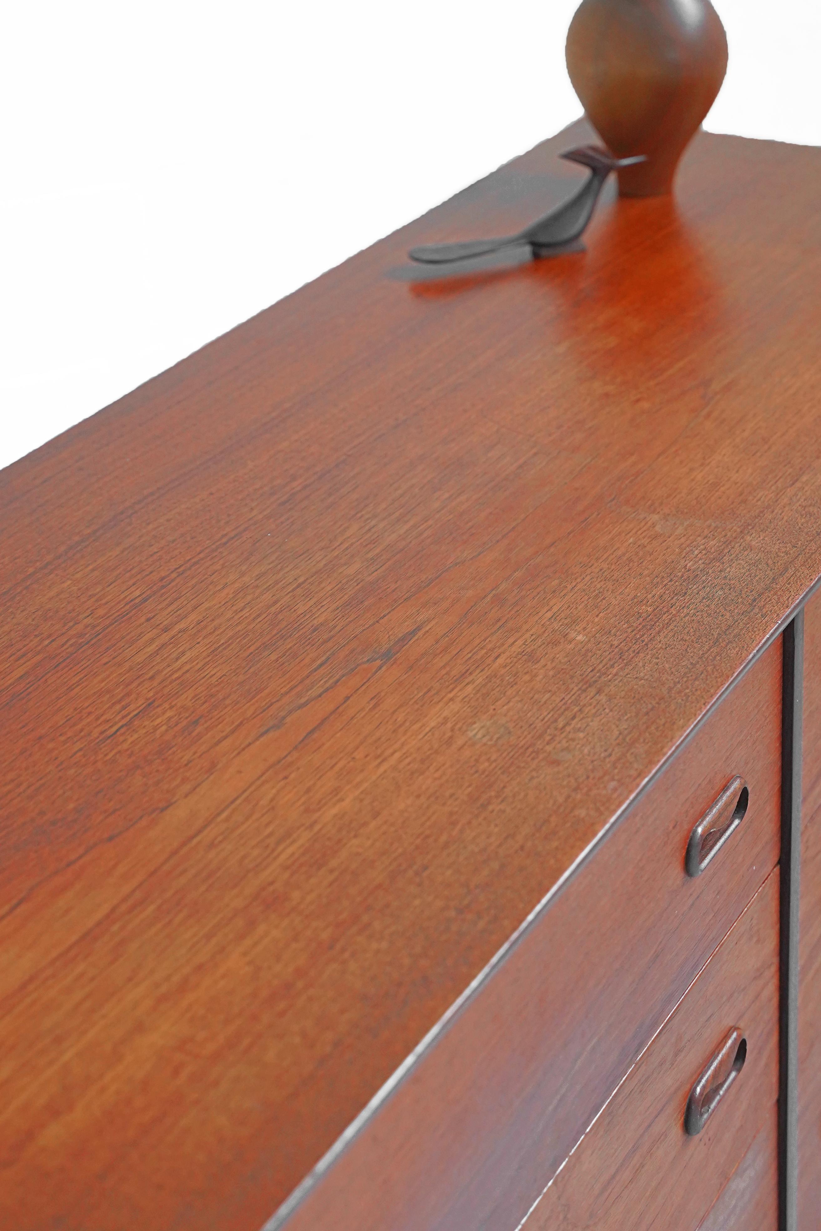 Mid-Century Modern Teak 6 Drawer Dresser for Punch Design
