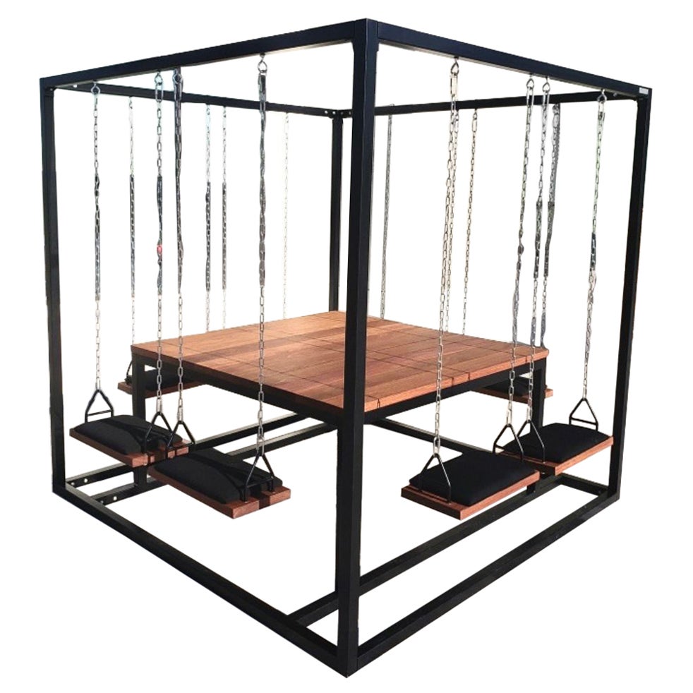 Teak 8-Seater Swing Tables For Sale