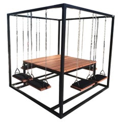 Teak 8-Seater Swing Tables