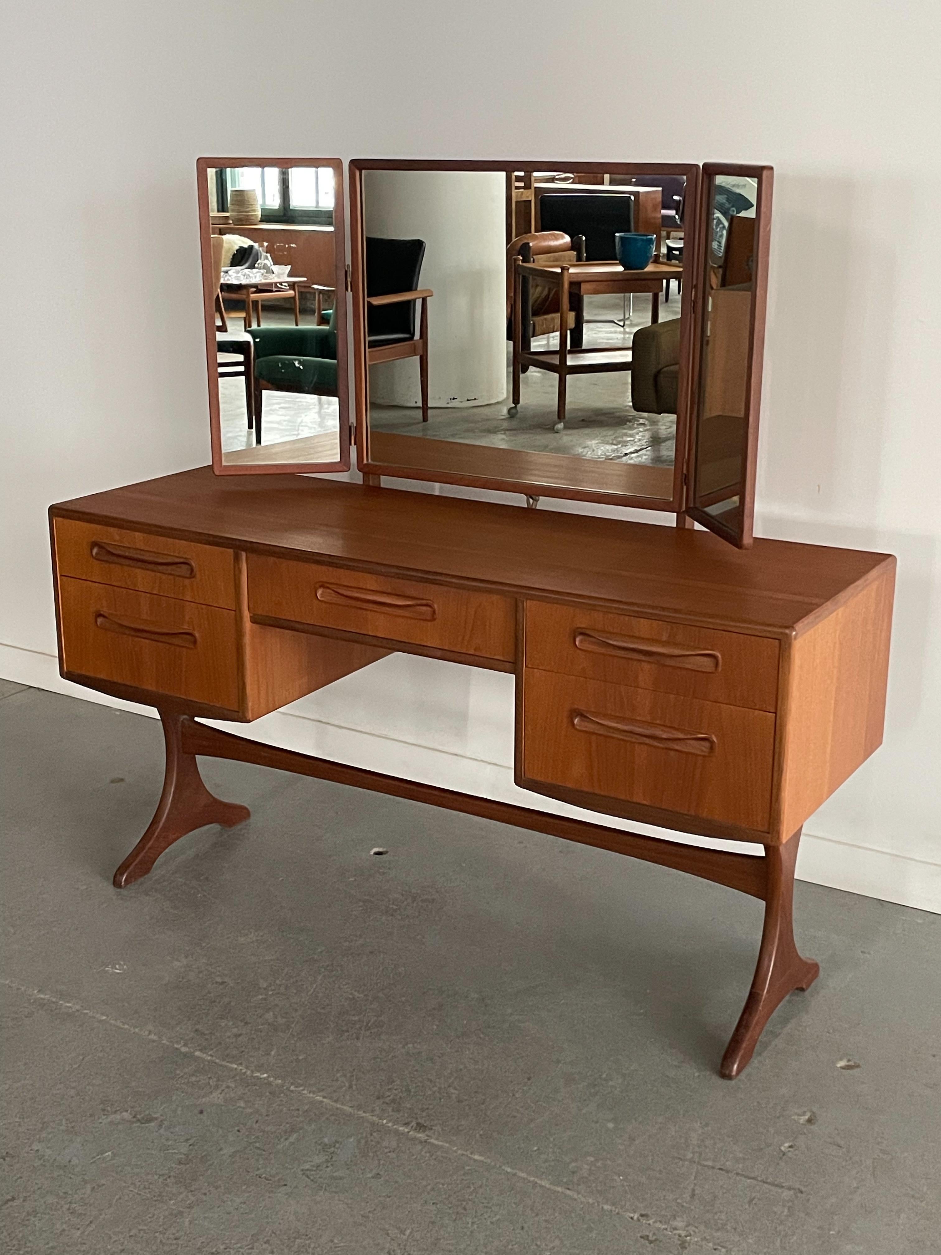 Teak and Afrormosia Vanity by V.B. Wilkins for G-Plan 3