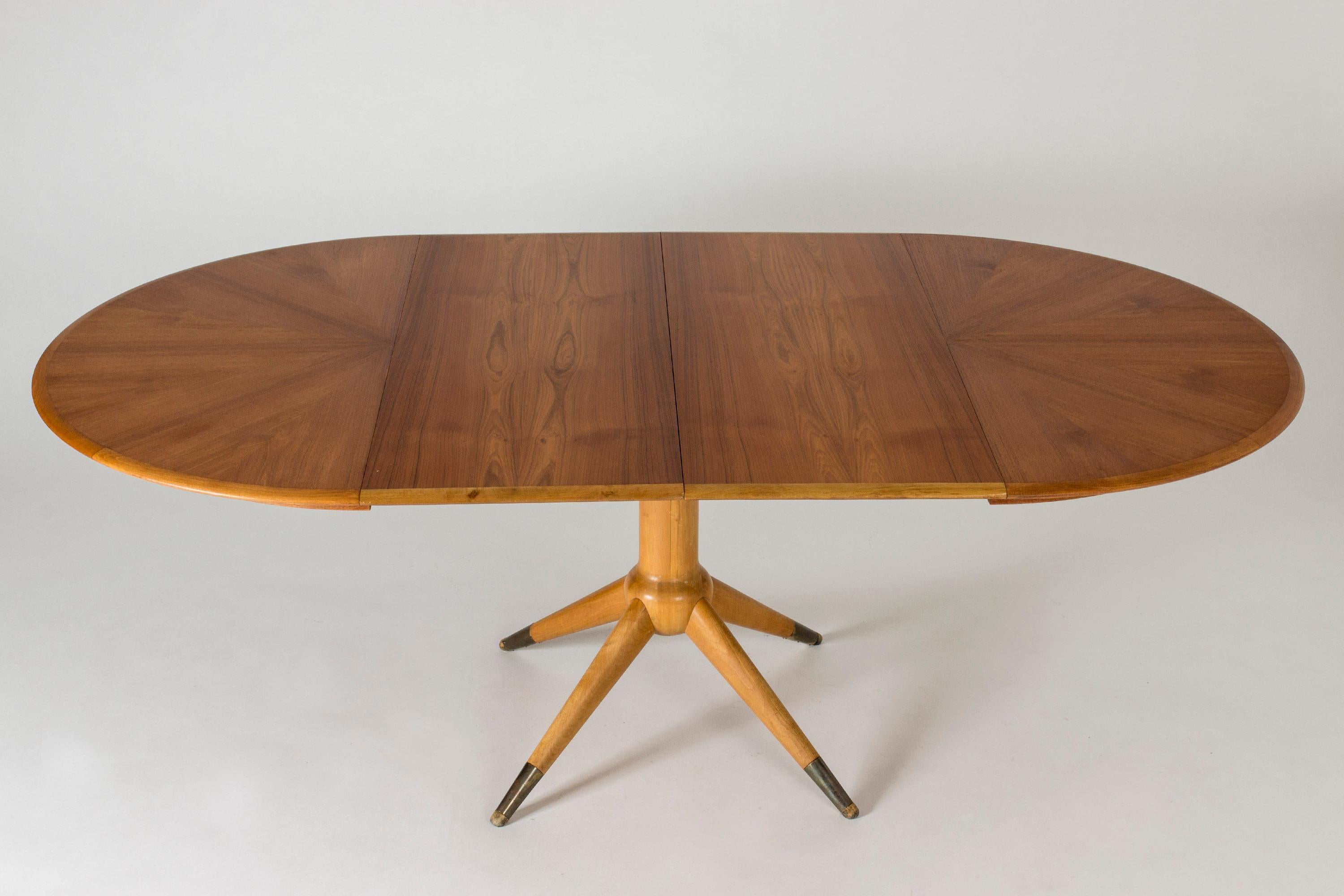 Mid-20th Century Teak and Beech Dining Table by David Rosén