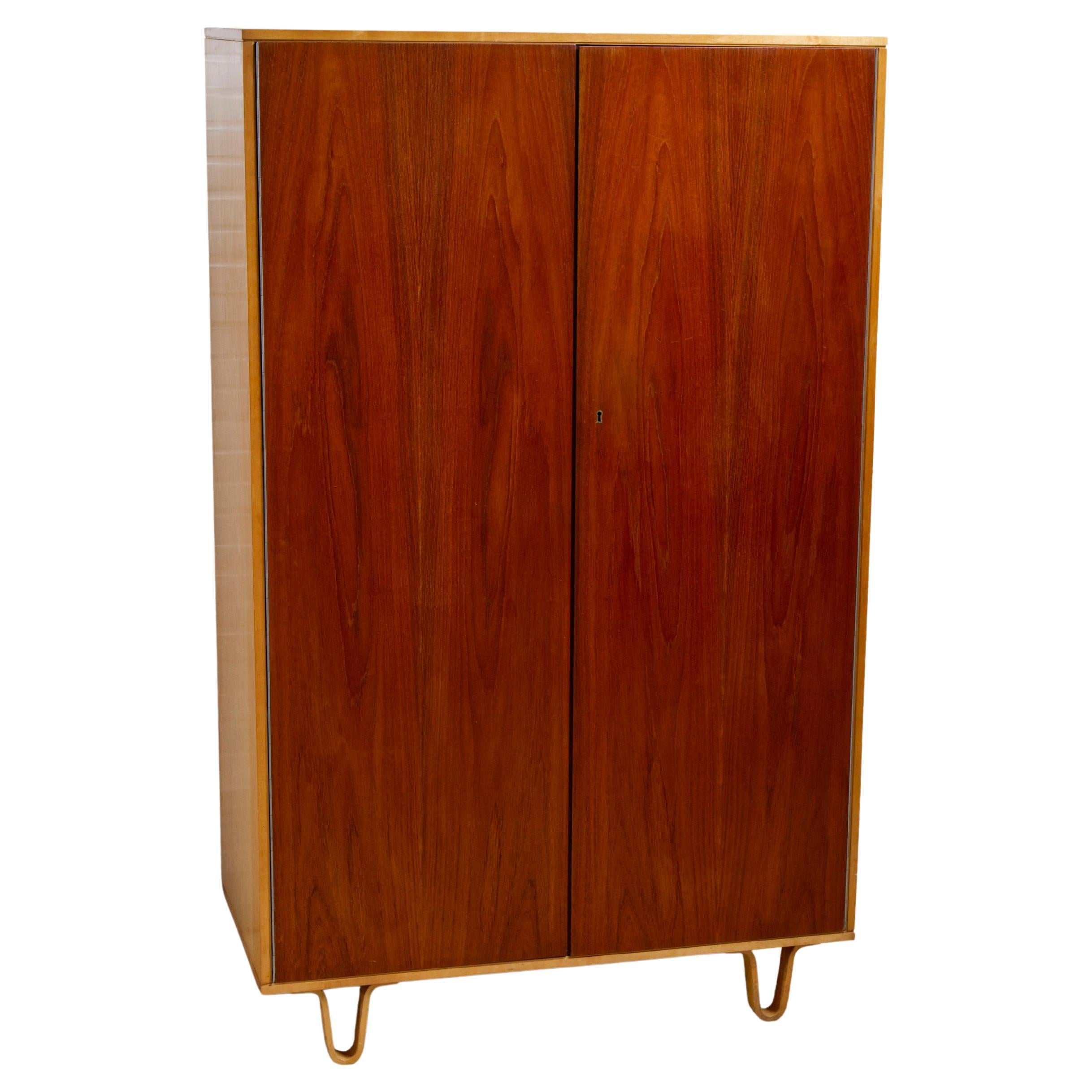 Teak and beech Wardrobe KB33, by Cees Braakman for Pastoe, 1950s