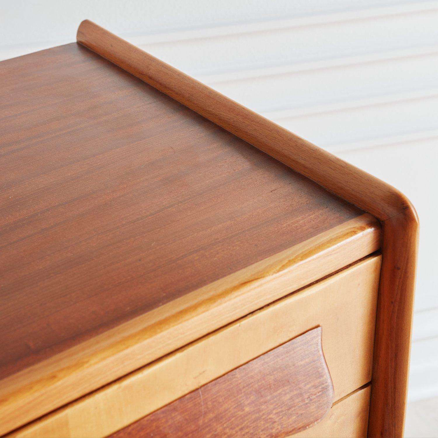 Teak and Birch Sideboard in the Style of Paola Buffa, France, 1970s For Sale 4