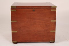 Teak and Brass Campaign Trunk