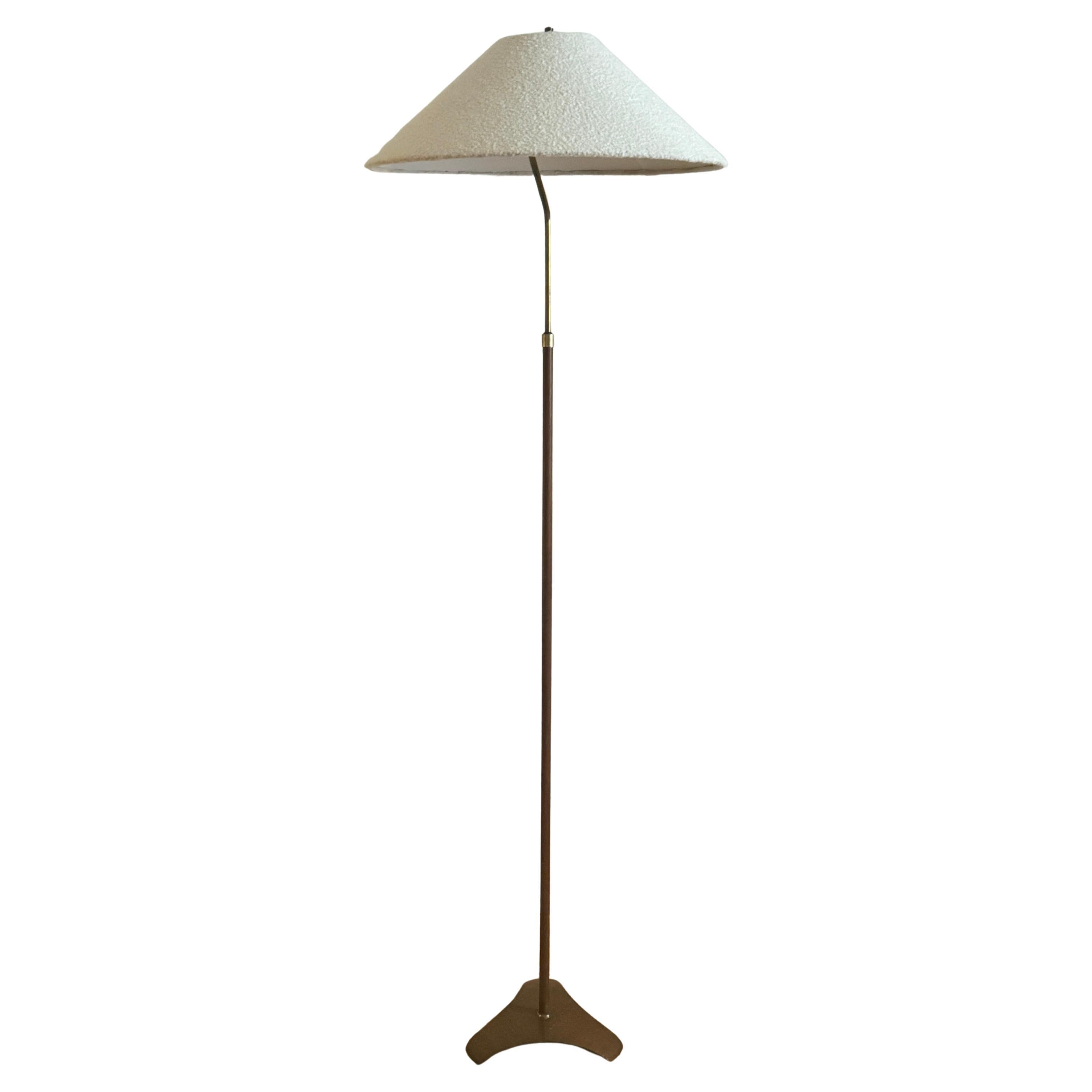 Teak and Brass Floor Lamp by Bergboms