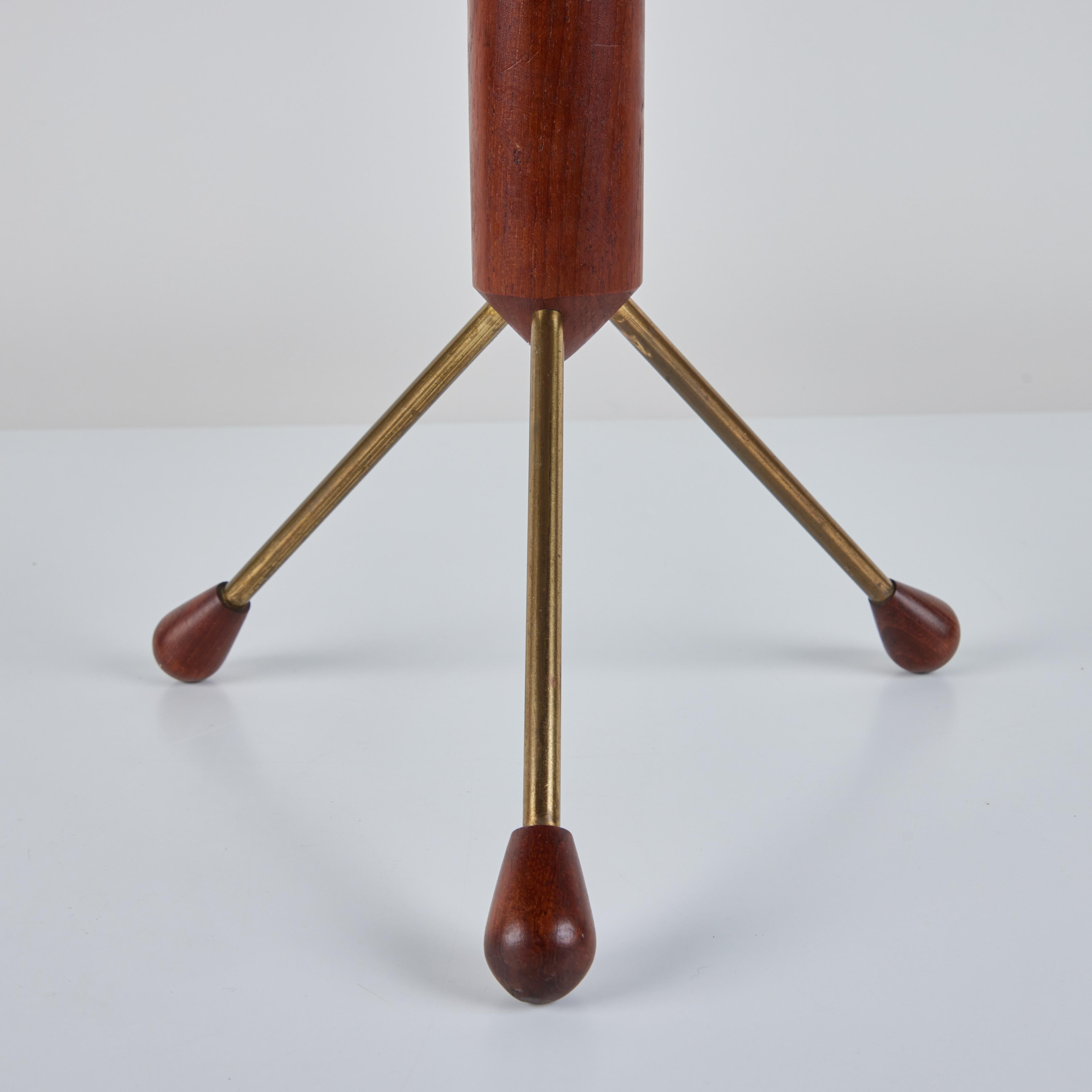 Teak and Brass Side Table by Albert Larsson for Alberts Tibro 6