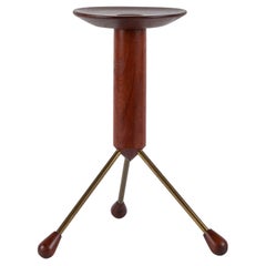 Teak and Brass Side Table by Albert Larsson for Alberts Tibro