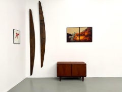 Teak and brass sideboard with bookcase, 1963, by Peter Løvig Nielsen