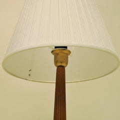 Teak and Brass Table Lamp by Hans Bergström for ASEA, Sweden, 1940s